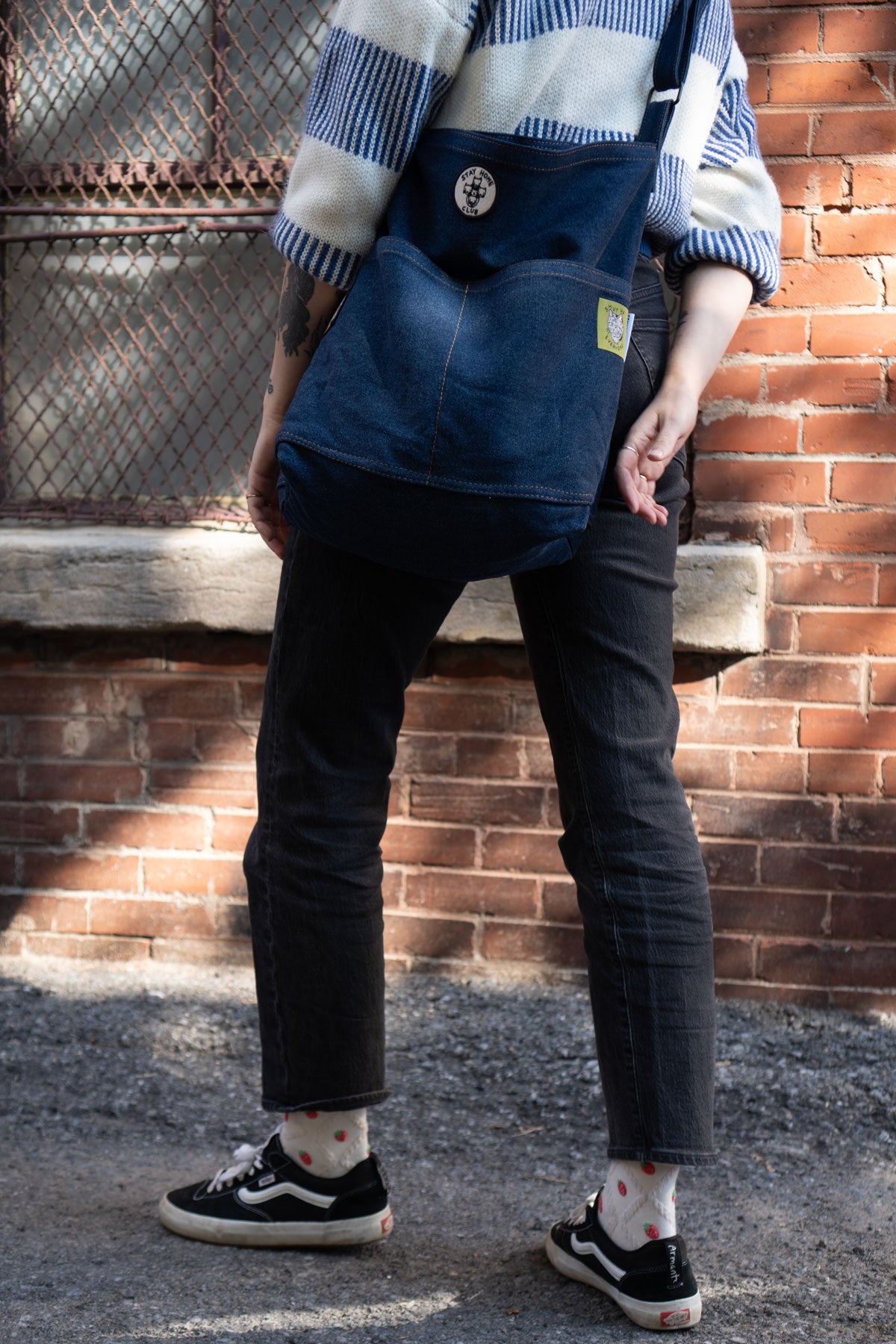 Patched Denim Pocket Tote - Pick Your Patch