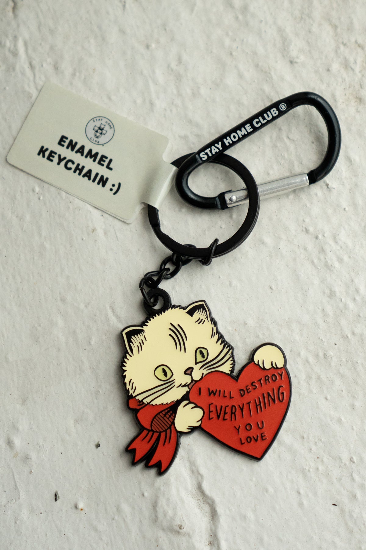 Destroy Cat Keychain