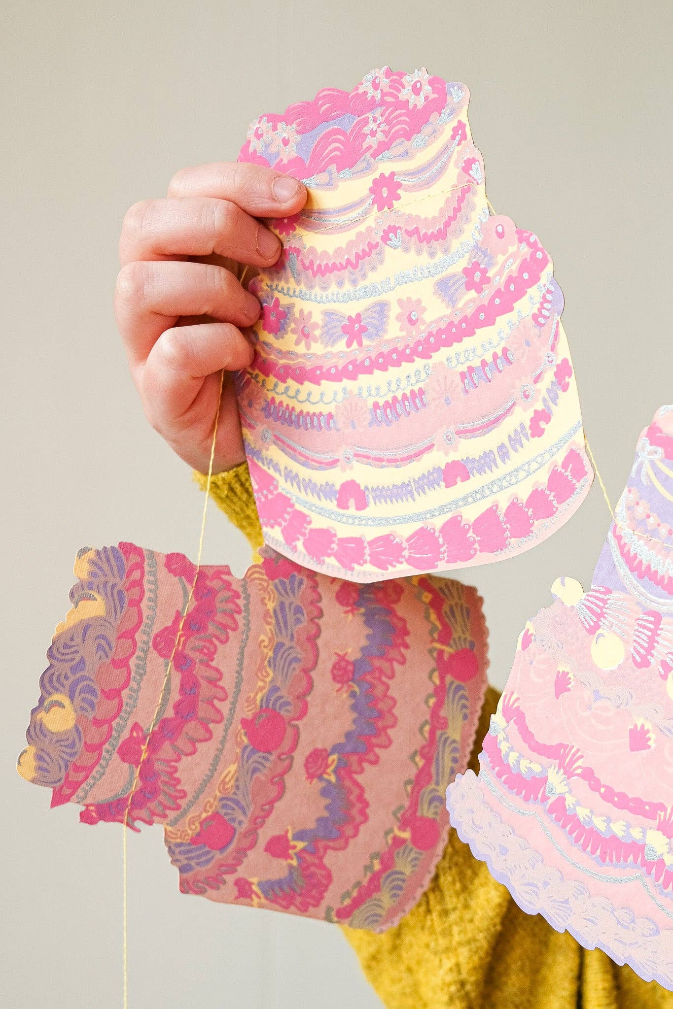 Celebration Cakes Screen Printed and Sewn Garland