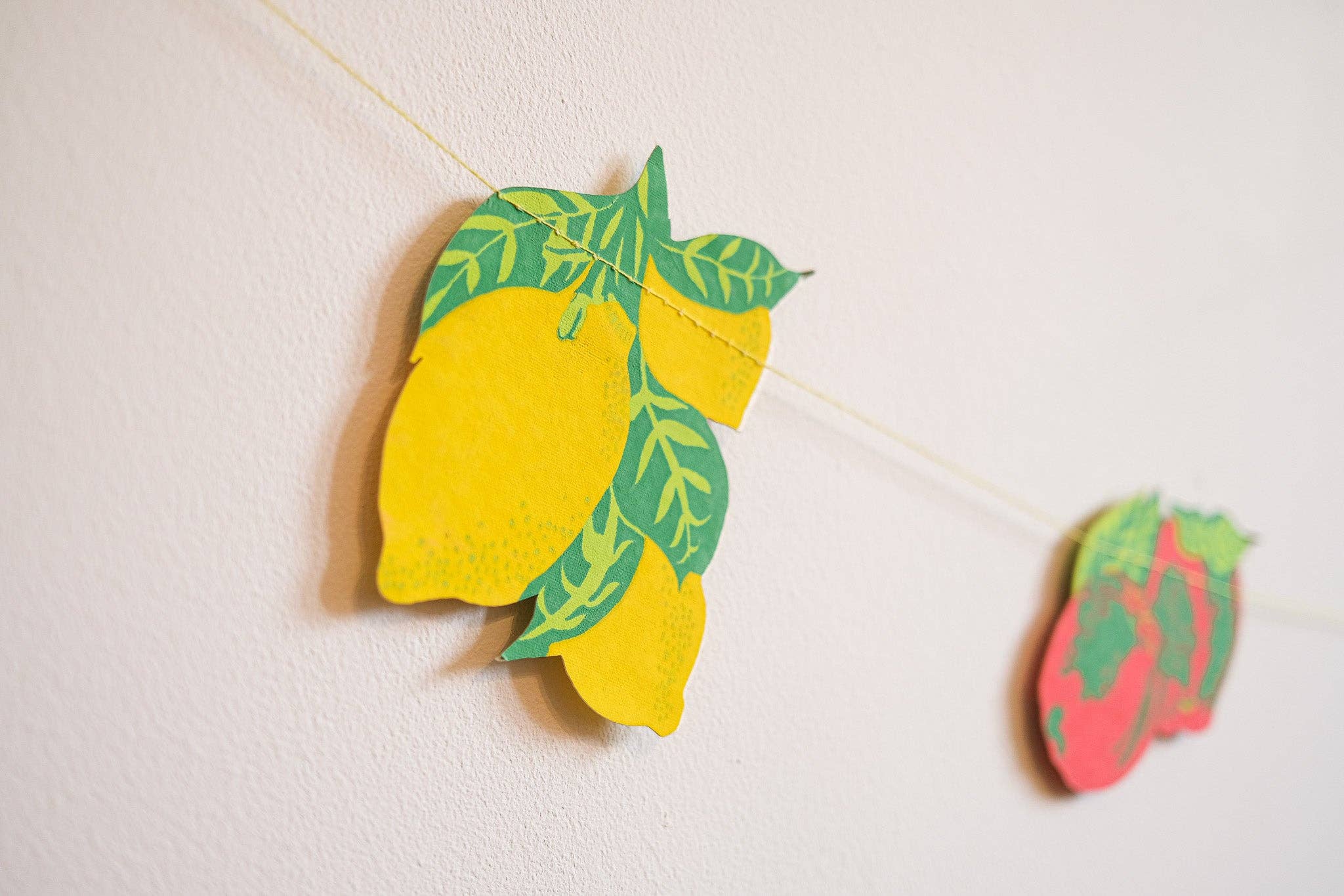 Fruit Screen Printed and Sewn Garland