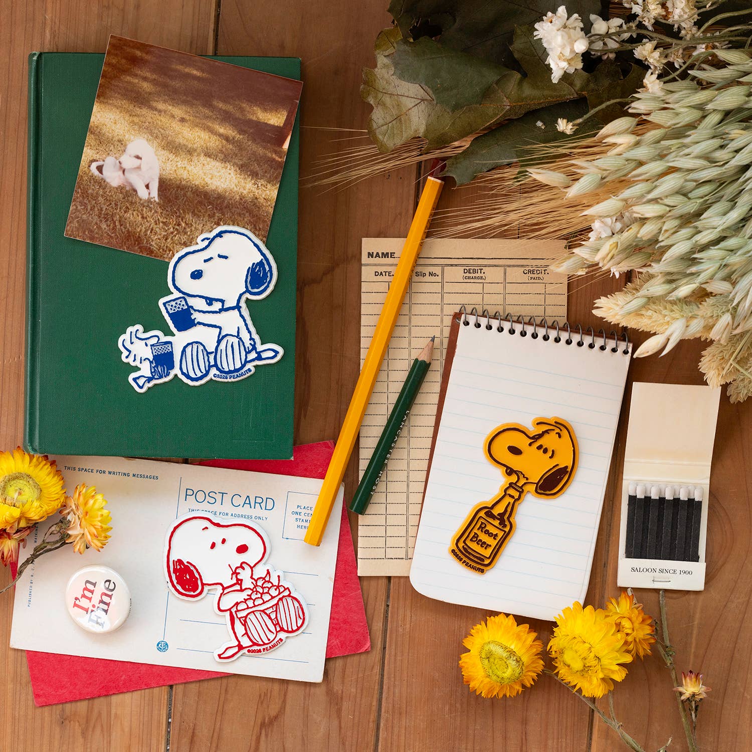 Aimant en Plastique 'Snoopy & Woodstock Cheers'