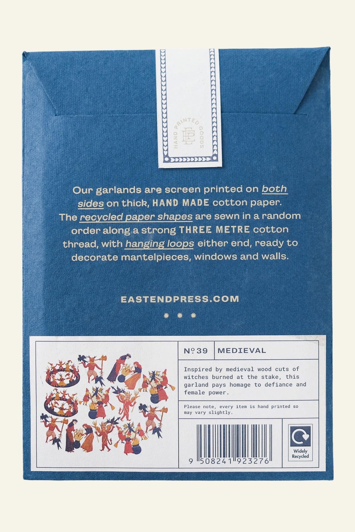 Medieval Screen Printed and Sewn Garland