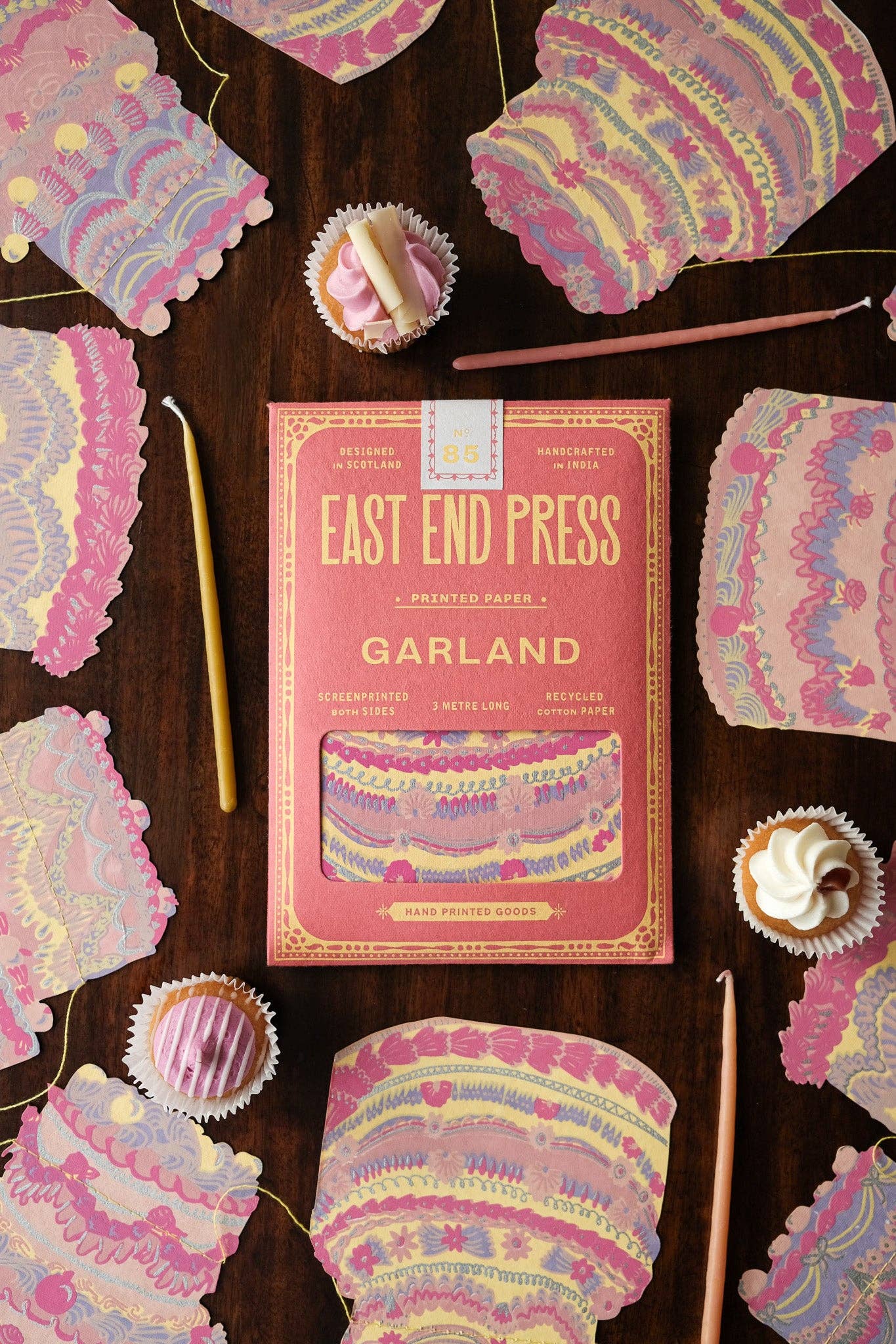 Celebration Cakes Screen Printed and Sewn Garland