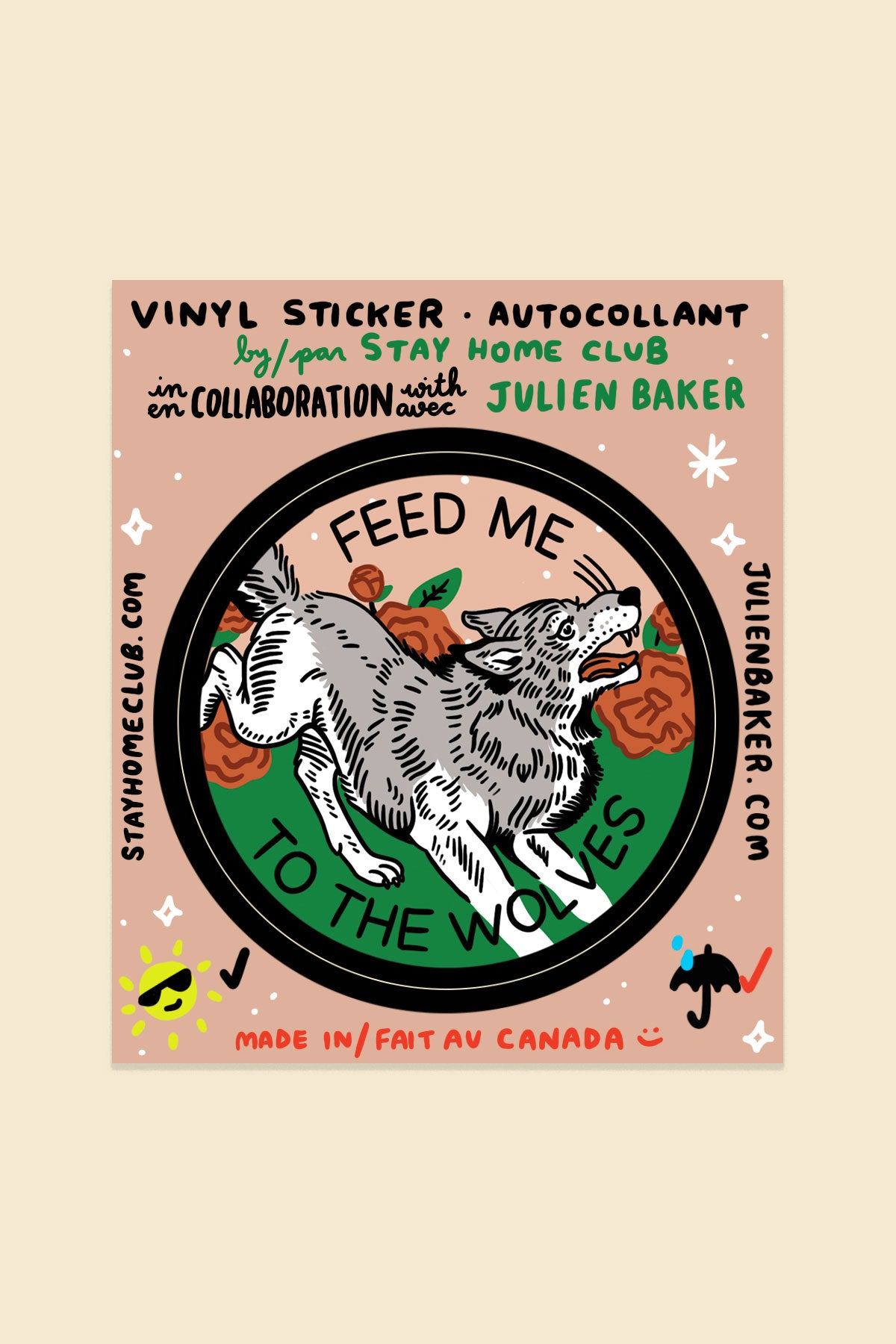 Feed me to the Wolves Vinyl Sticker