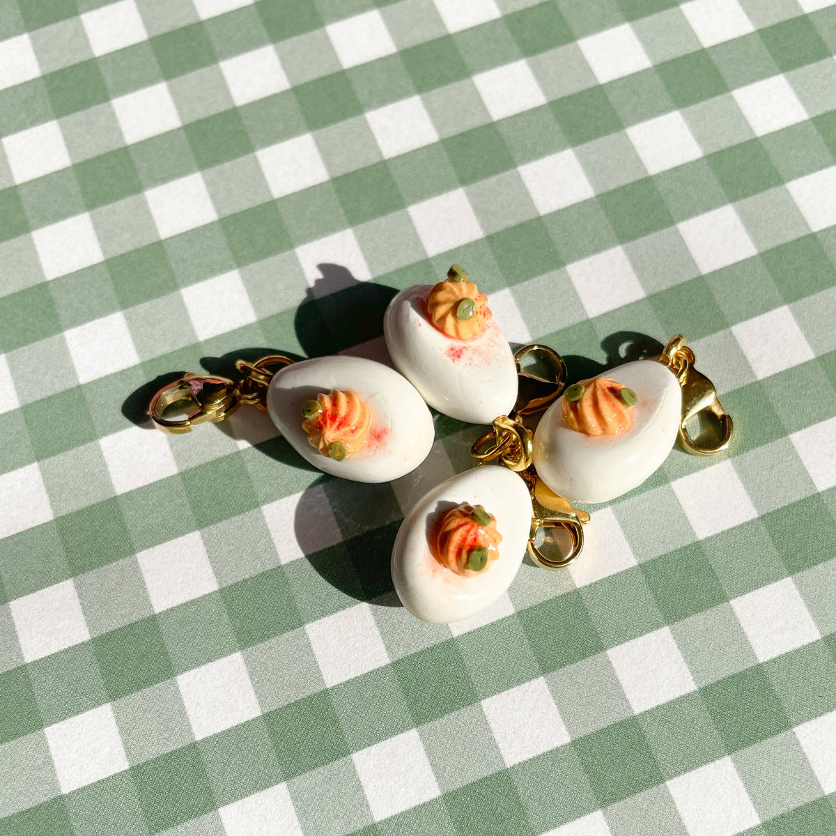 Tiny Devilled Egg Charm