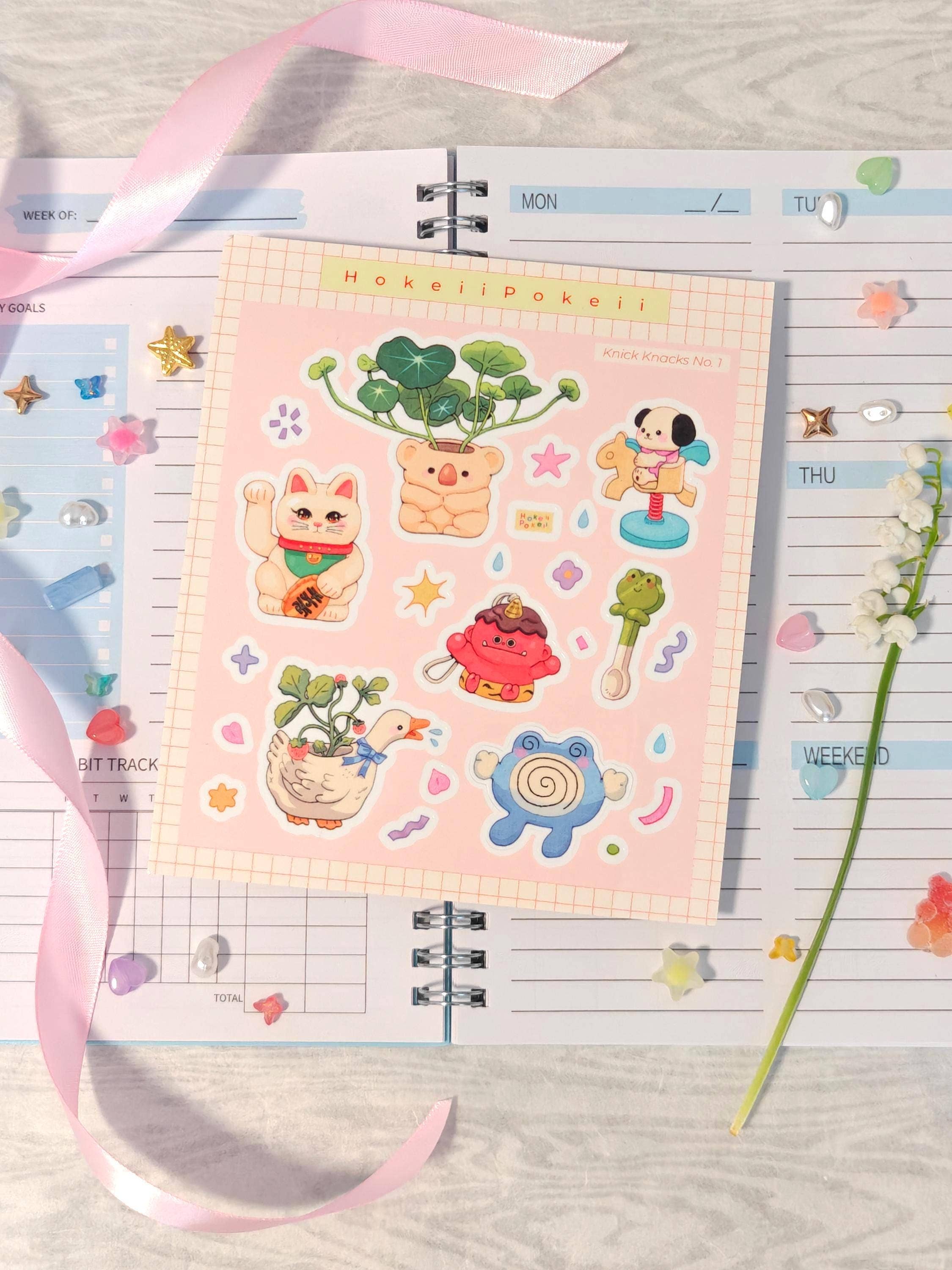 Feuille D'Autocollants Transparent 'Knick Knacks'