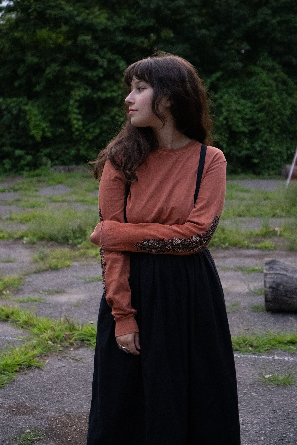 Folk Flowers Long Sleeve Tee