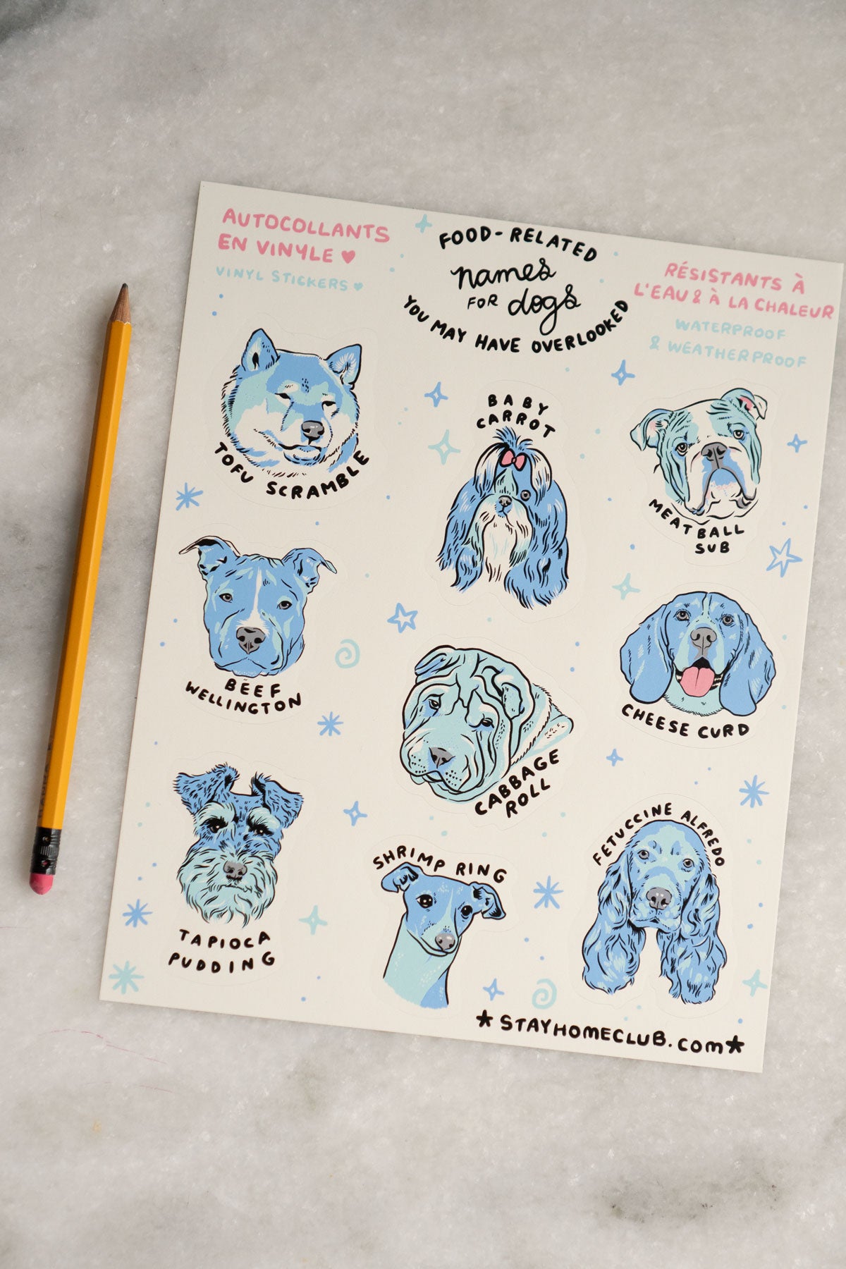 Food Dogs Mega Sticker Sheet