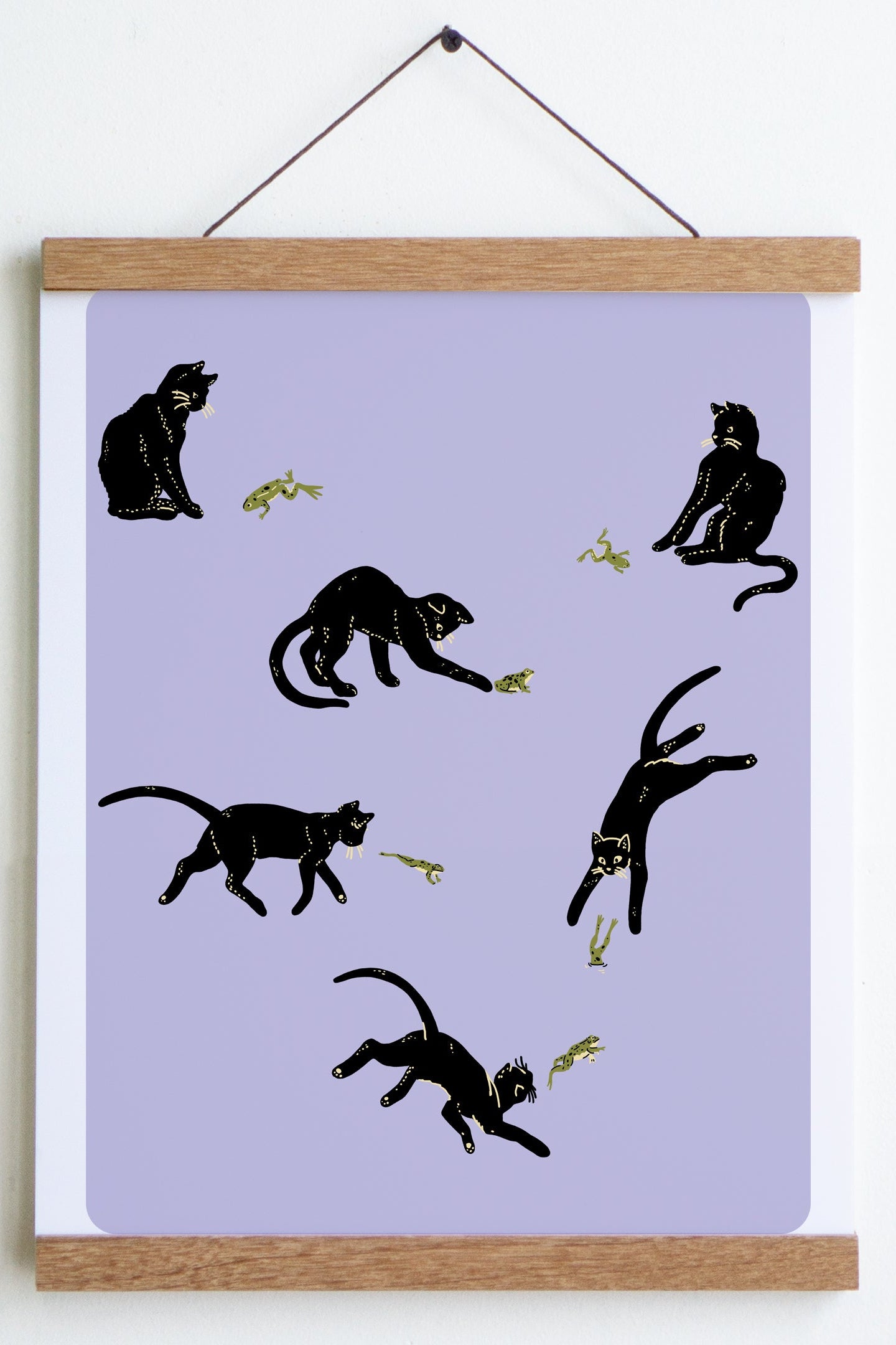 Frenemies (Cat & Frog) Print