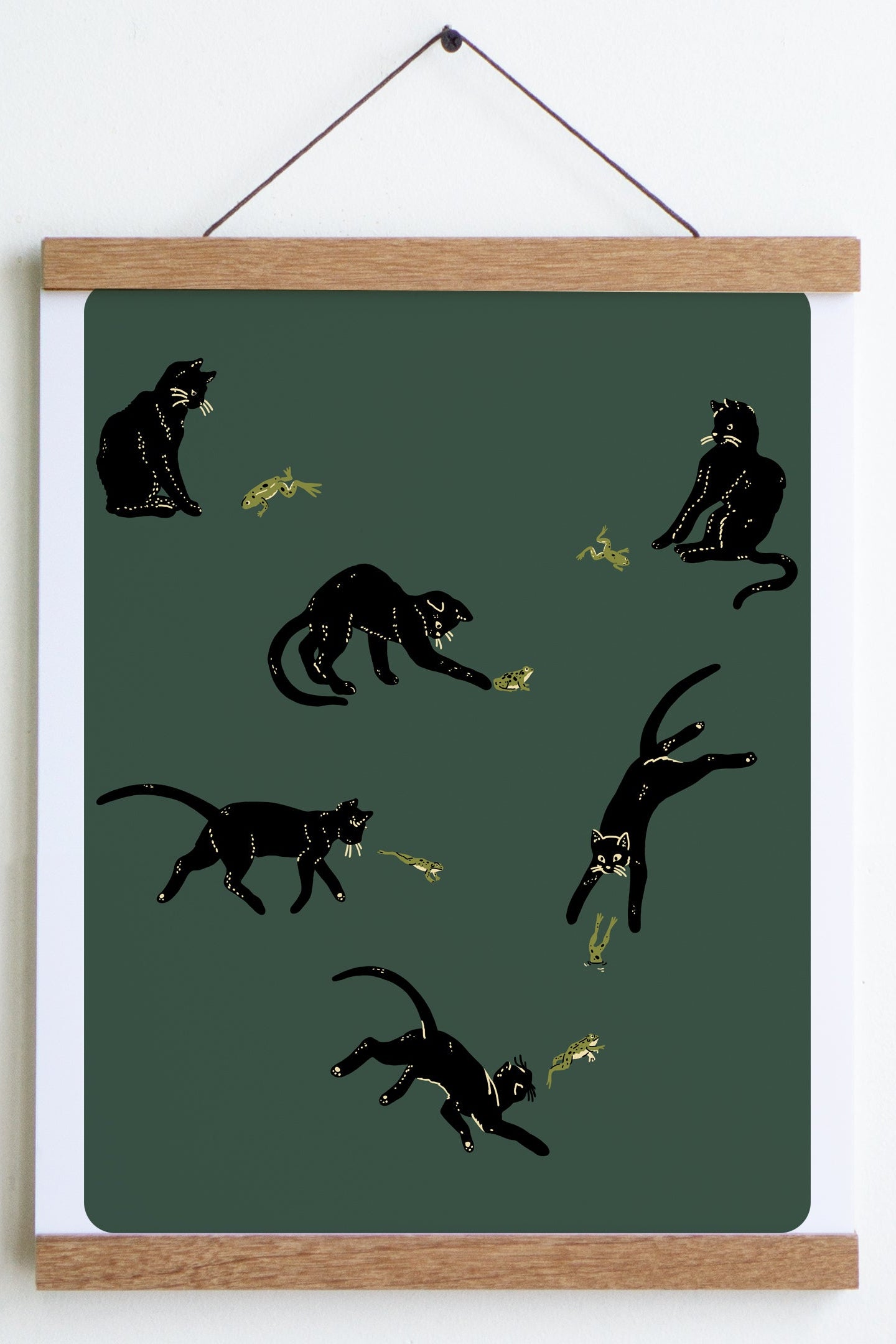 Frenemies (Cat & Frog) Print