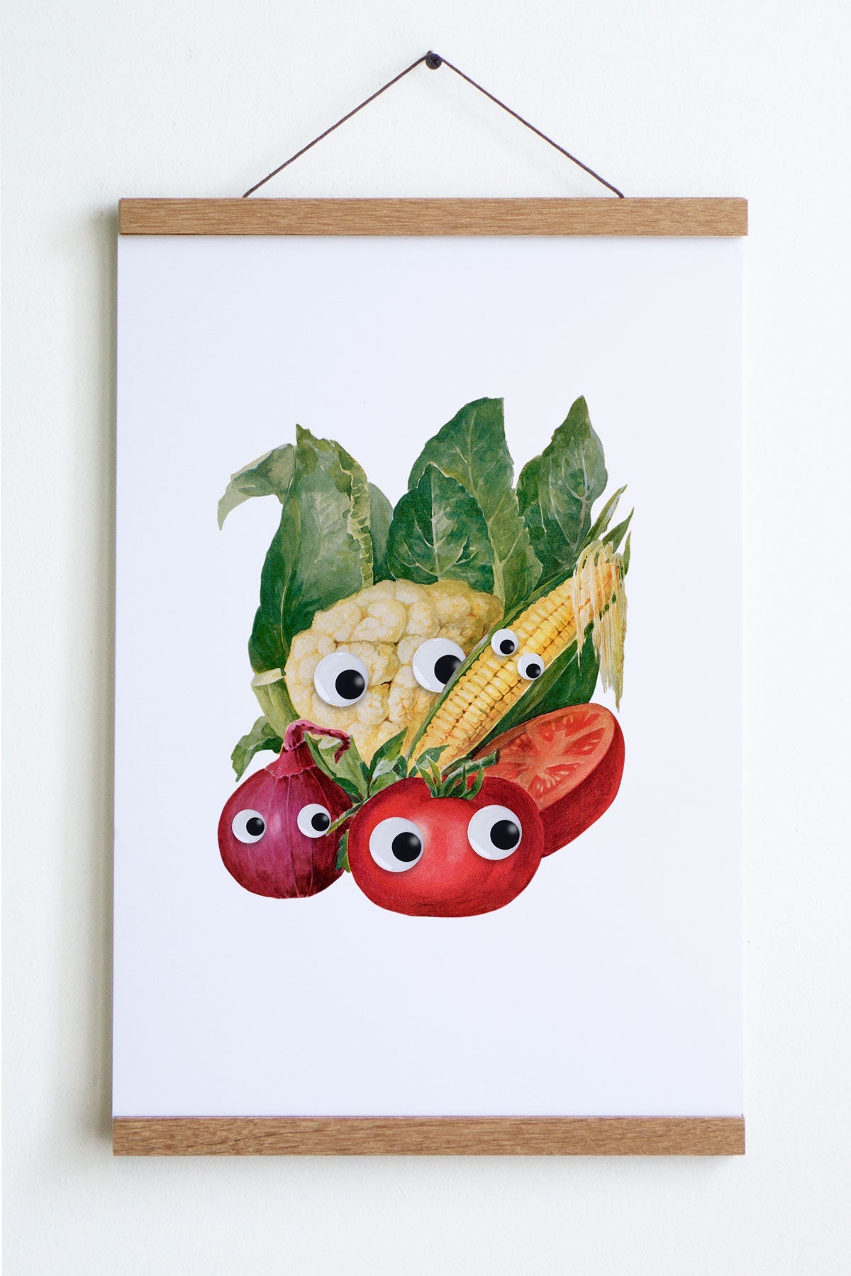 Googly Veg Print