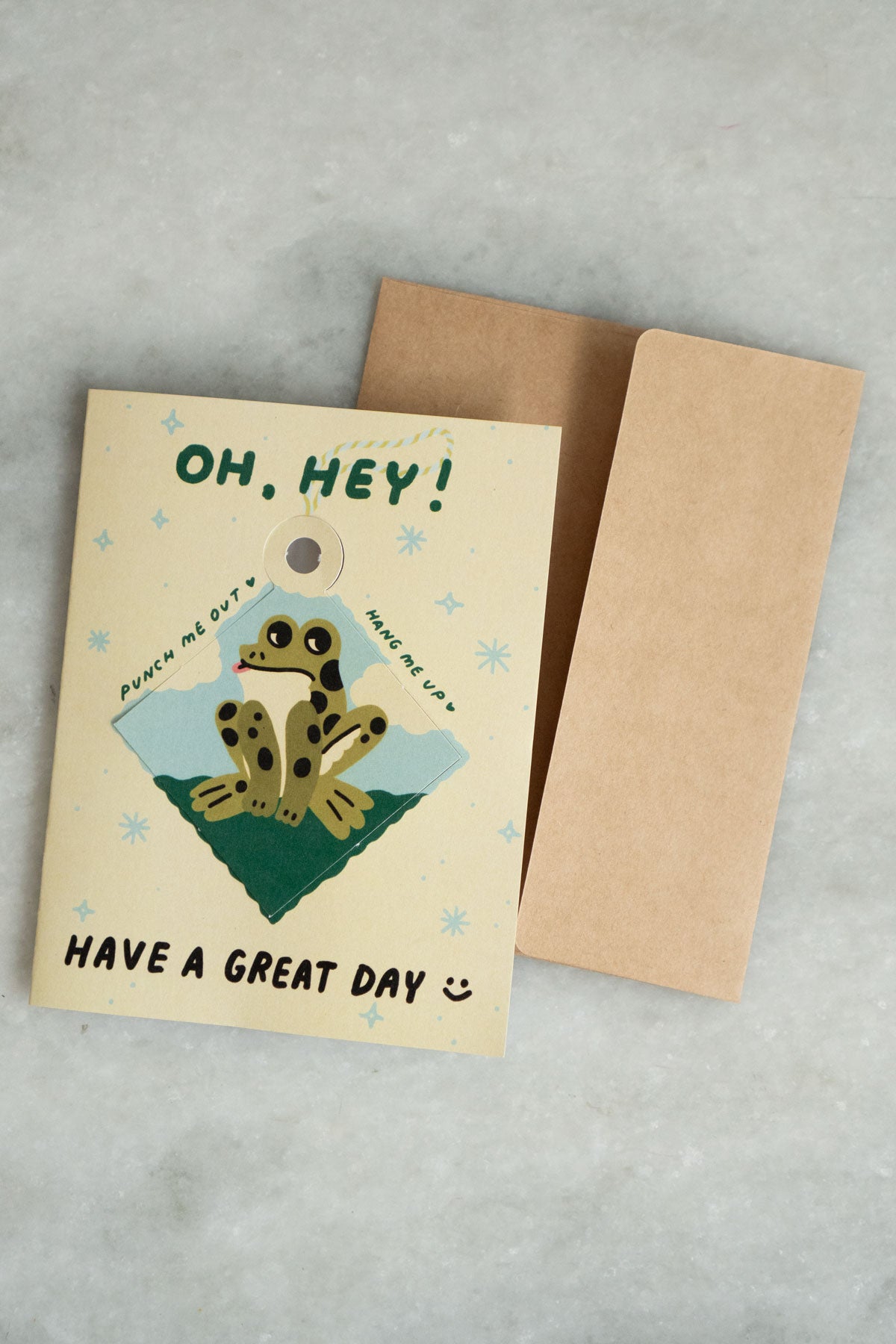 Great Day Frog - Punch-Out Ornament Card