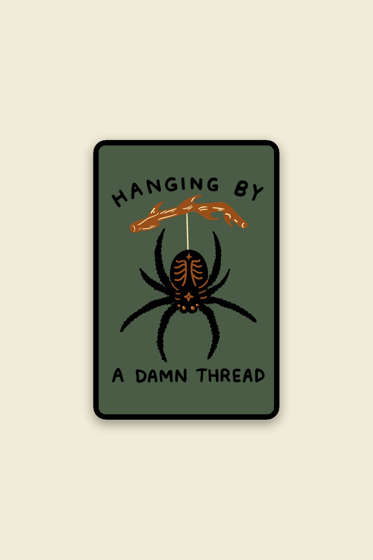 Hanging by a Thread Vinyl Sticker