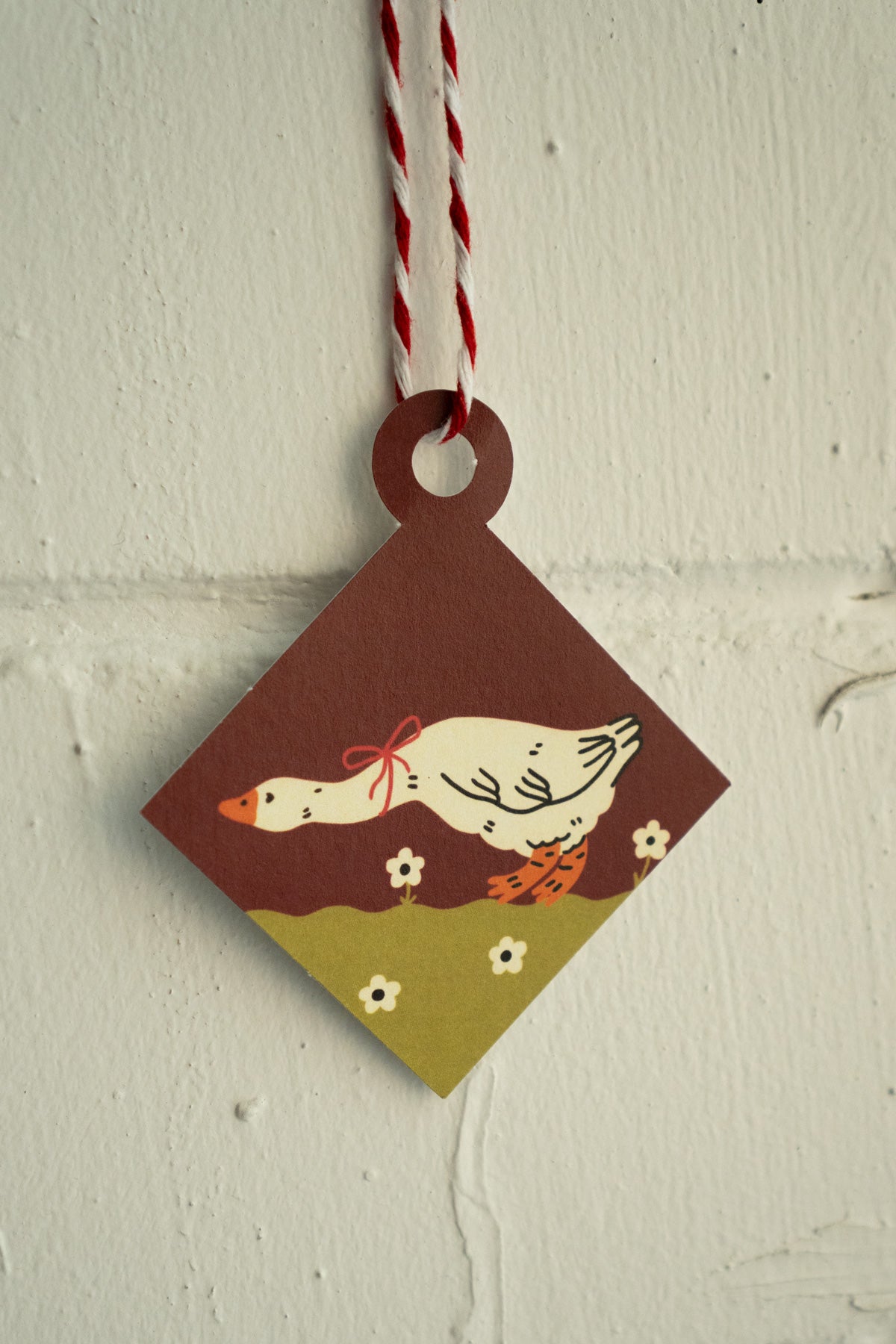 Holiday Goose - Punch-Out Ornament Card