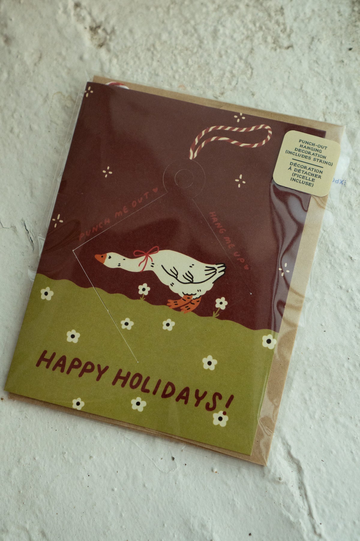 Holiday Goose - Punch-Out Ornament Card