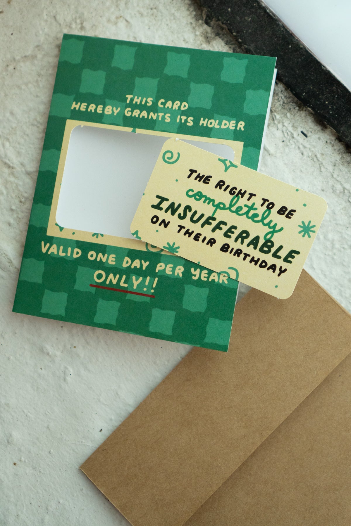 Insufferable Birthday - Punch-Out Novelty Card