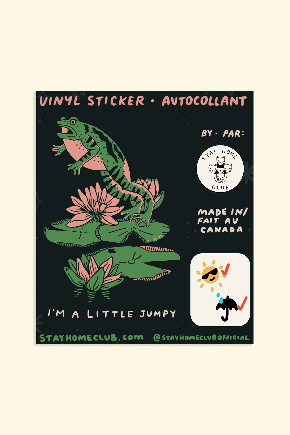 Jumpy Vinyl Sticker