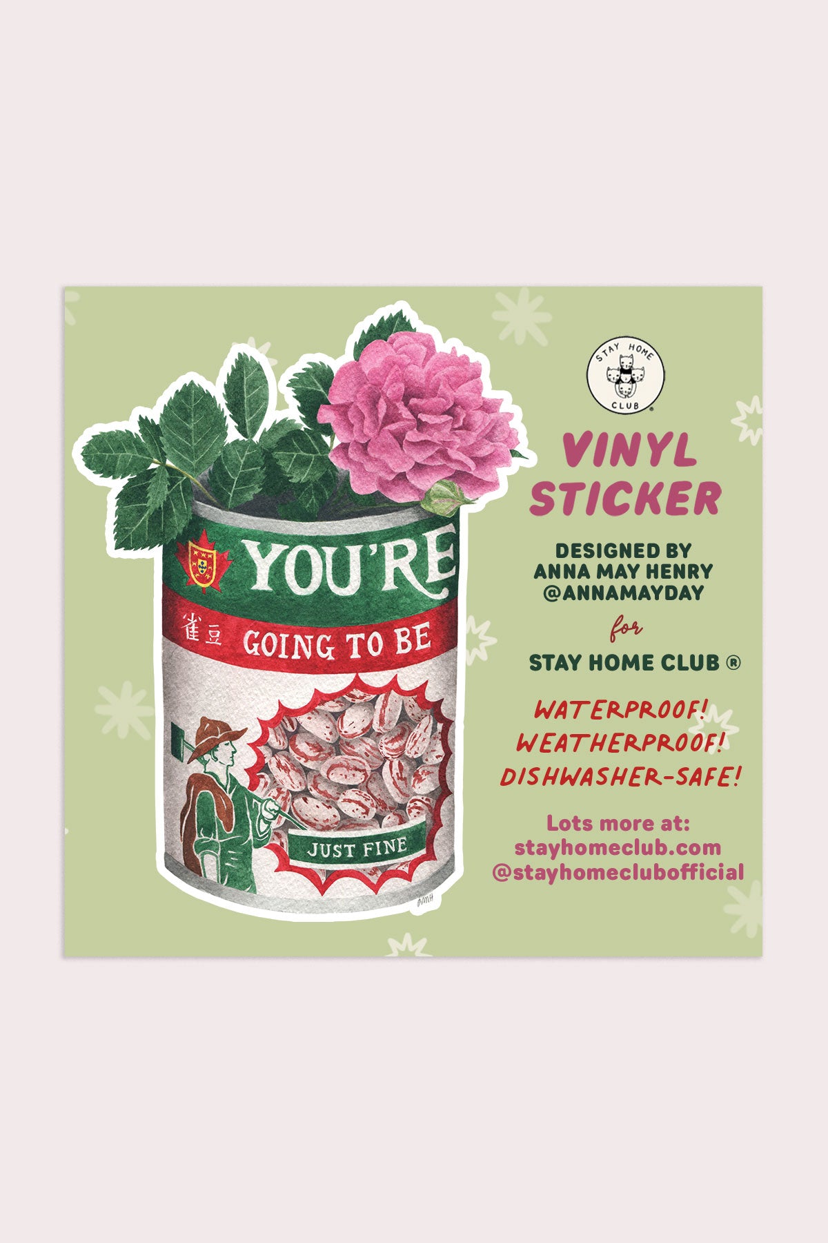 Just Fine Vinyl Sticker