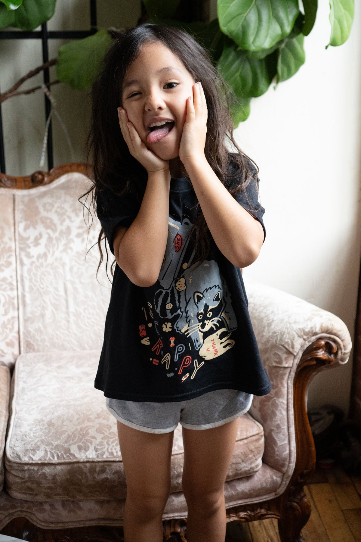 Scrappy Raccoon Kids T-Shirt