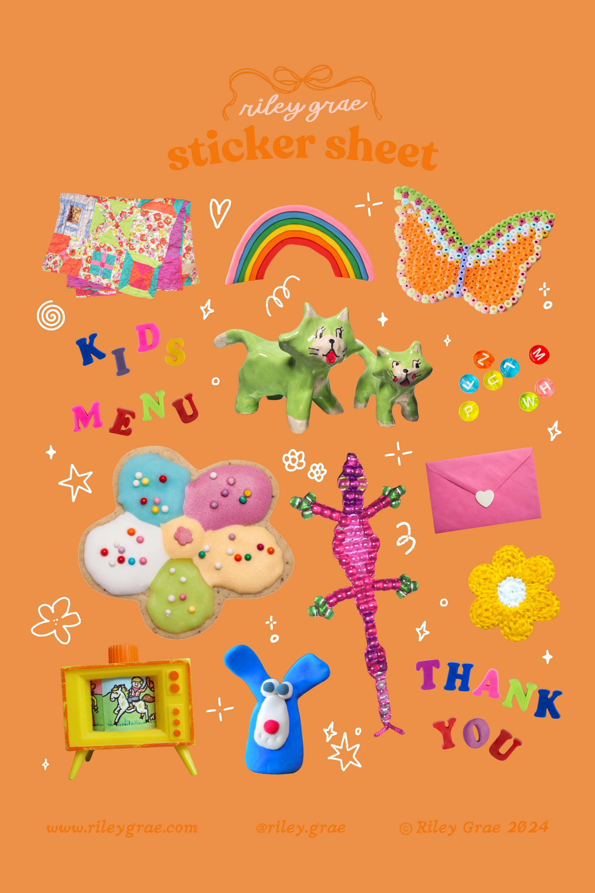 Kids Menu Clear Sticker Sheet