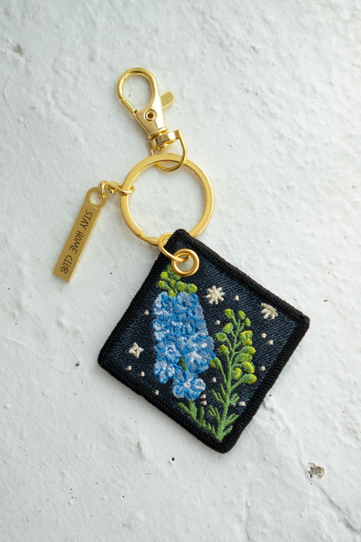 Larkspur - July Birth Flower Keychain