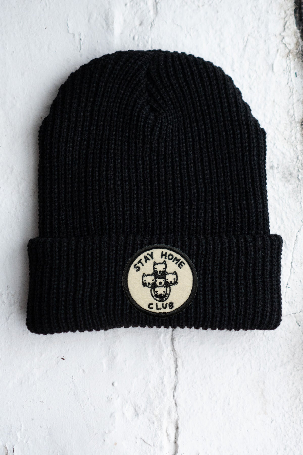 SHC Logo Patched Shaker Stitch Beanie
