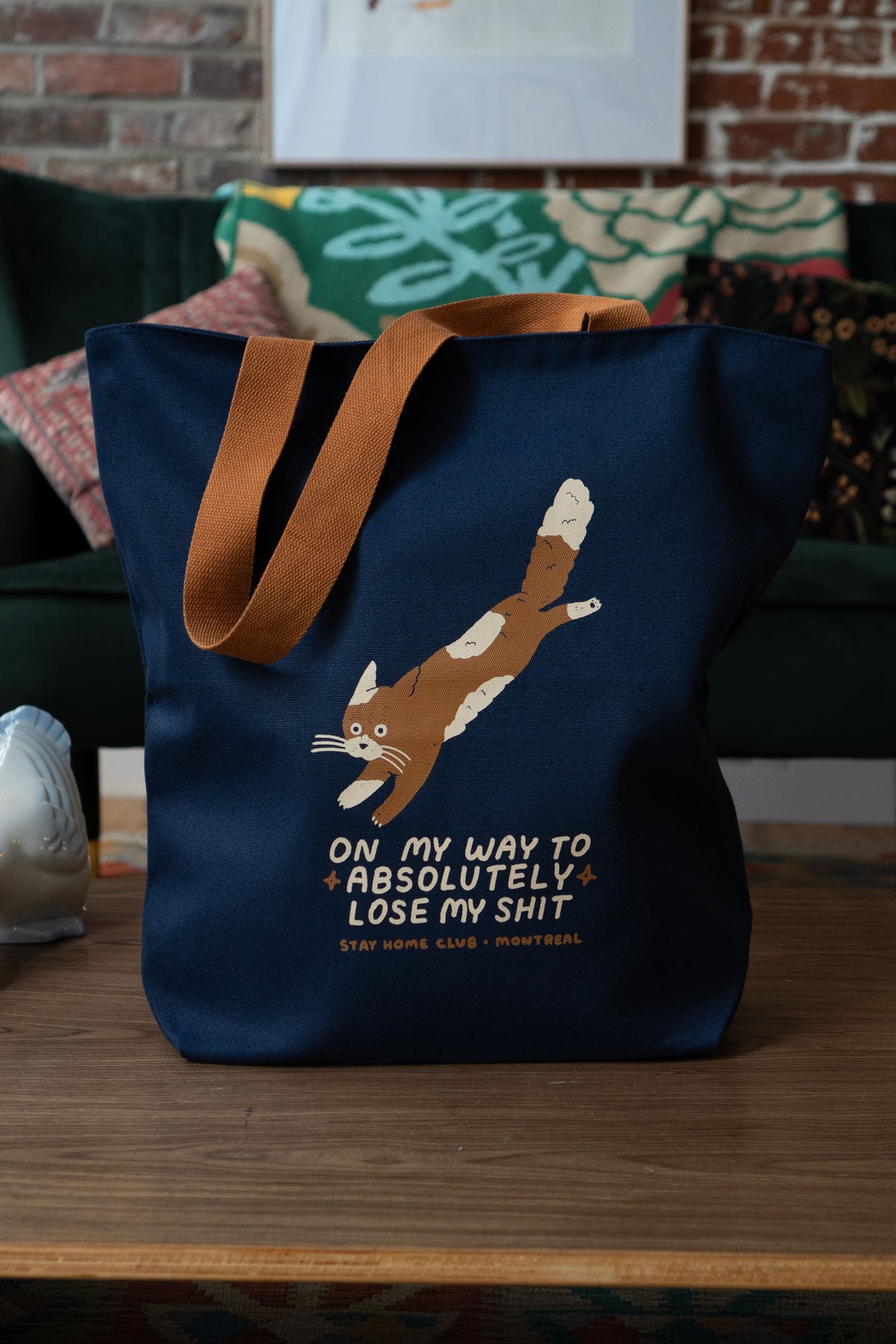 Lose My Shit (Cat) Big Zip Tote