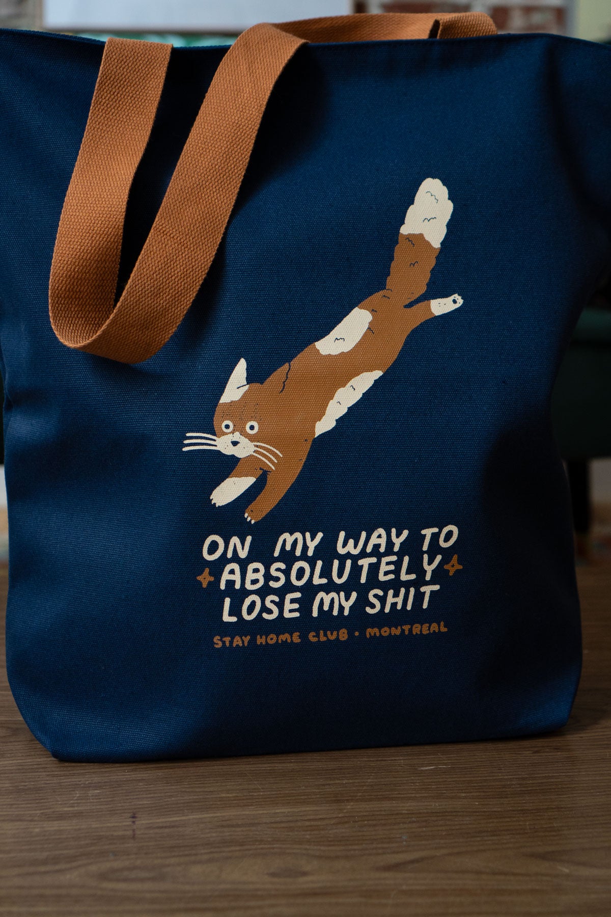 Lose My Shit (Cat) Big Zip Tote
