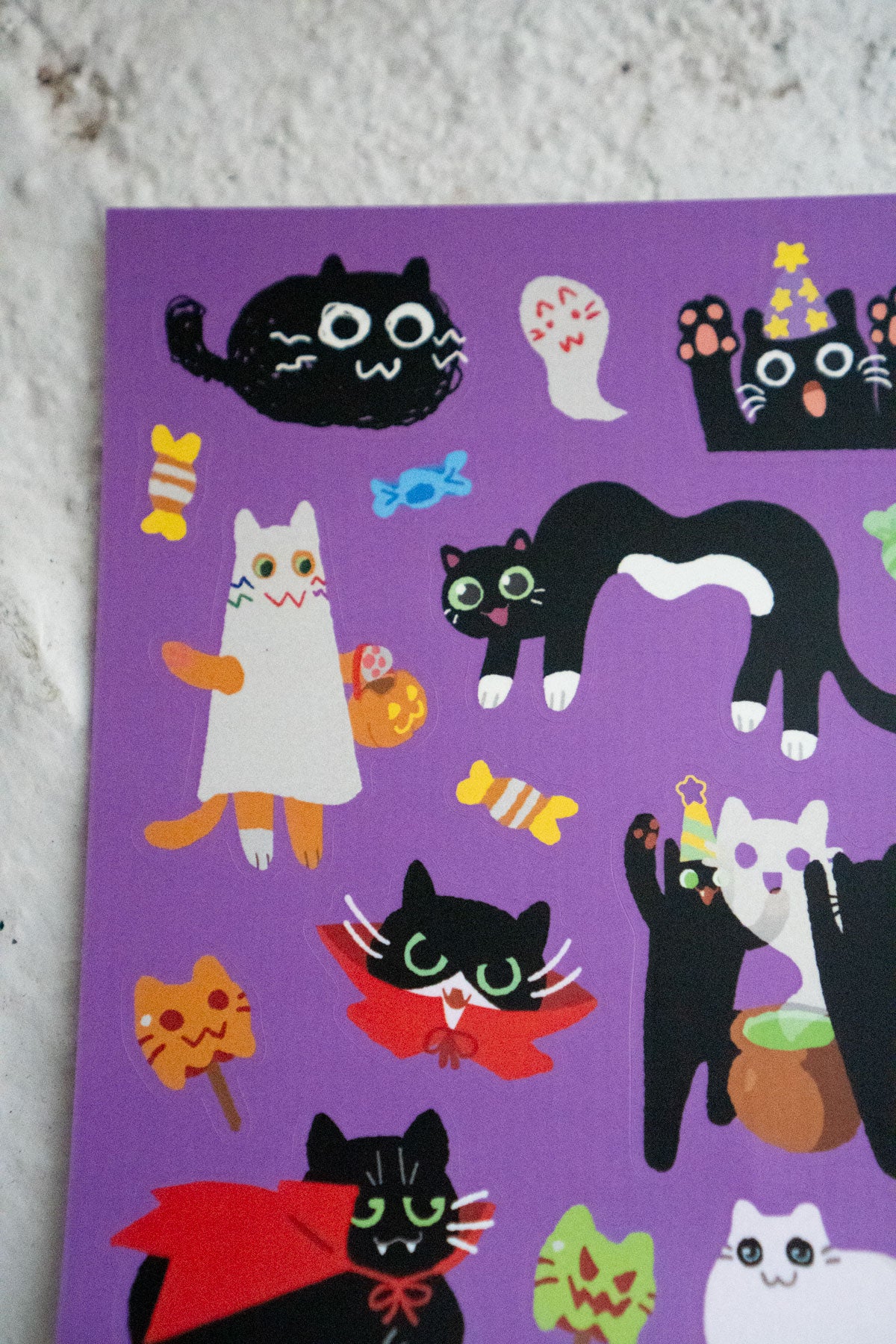 Spooky Cats Sticker Sheet