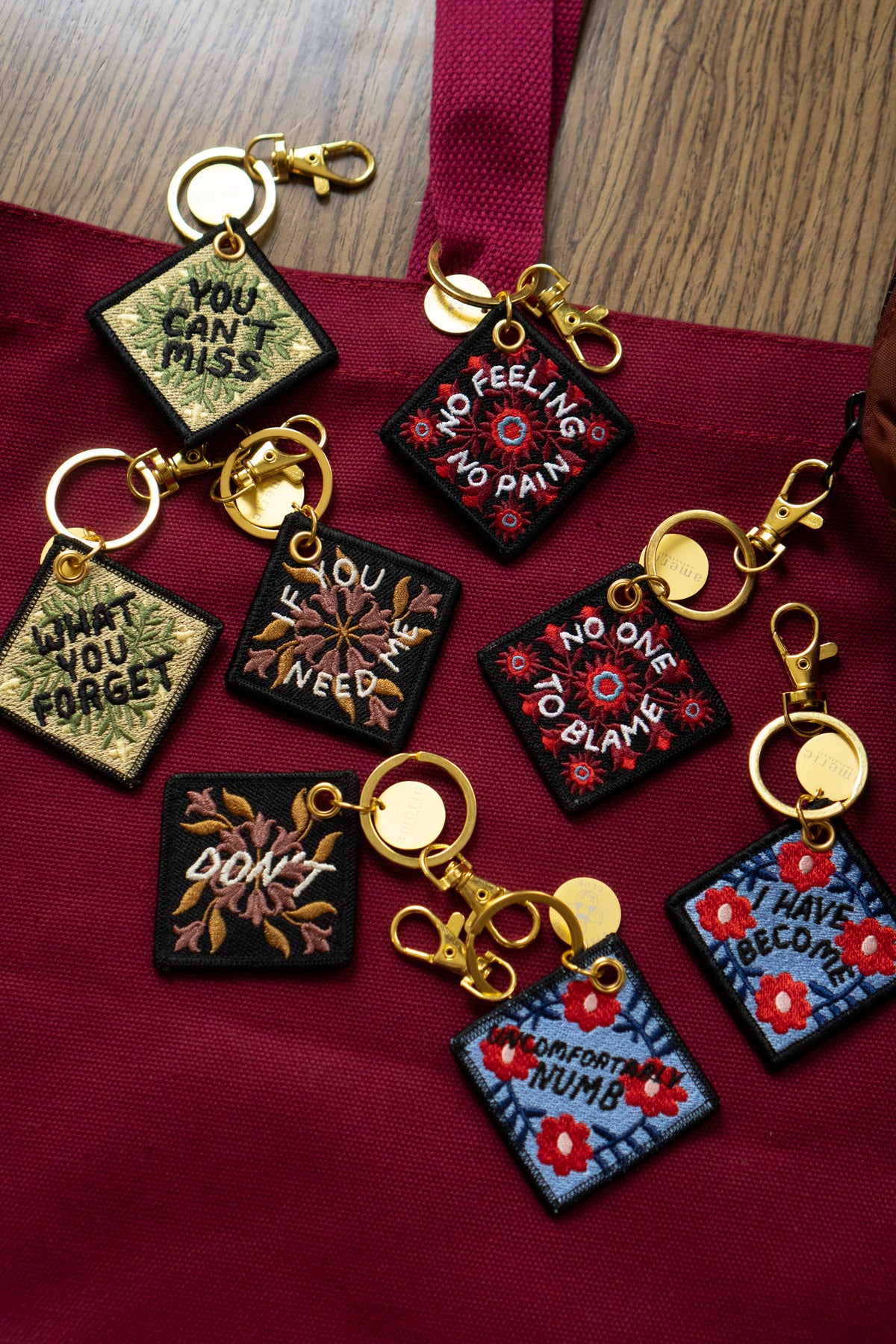 Never Meant - Embroidered Keychain