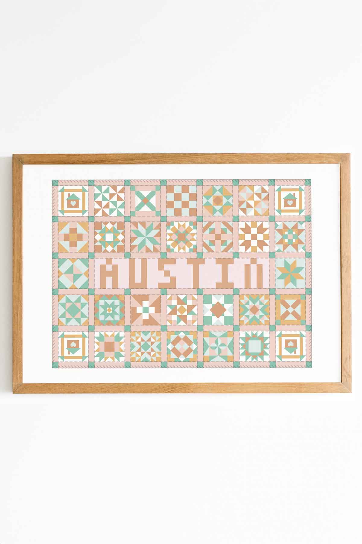 Cities Patchwork Print