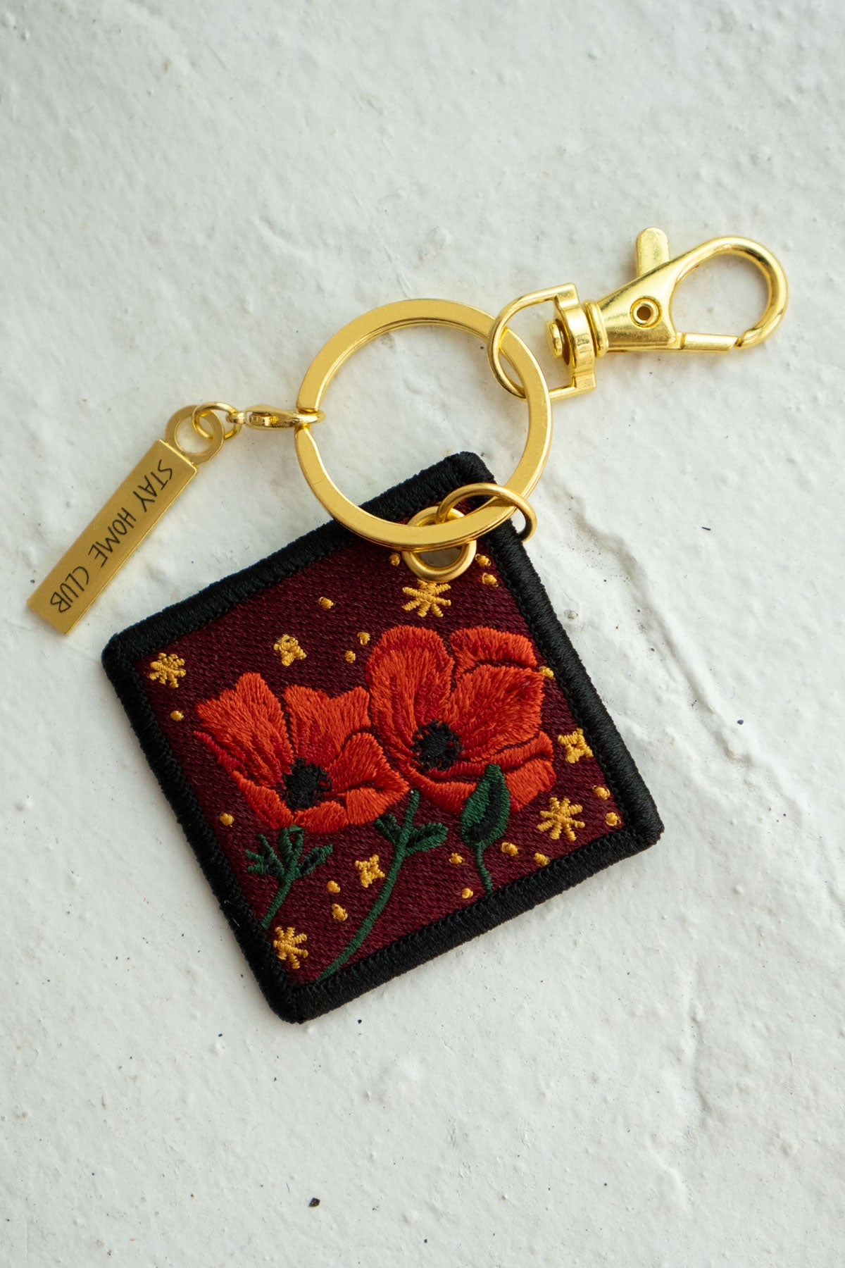 Poppy - August Birth Flower Keychain