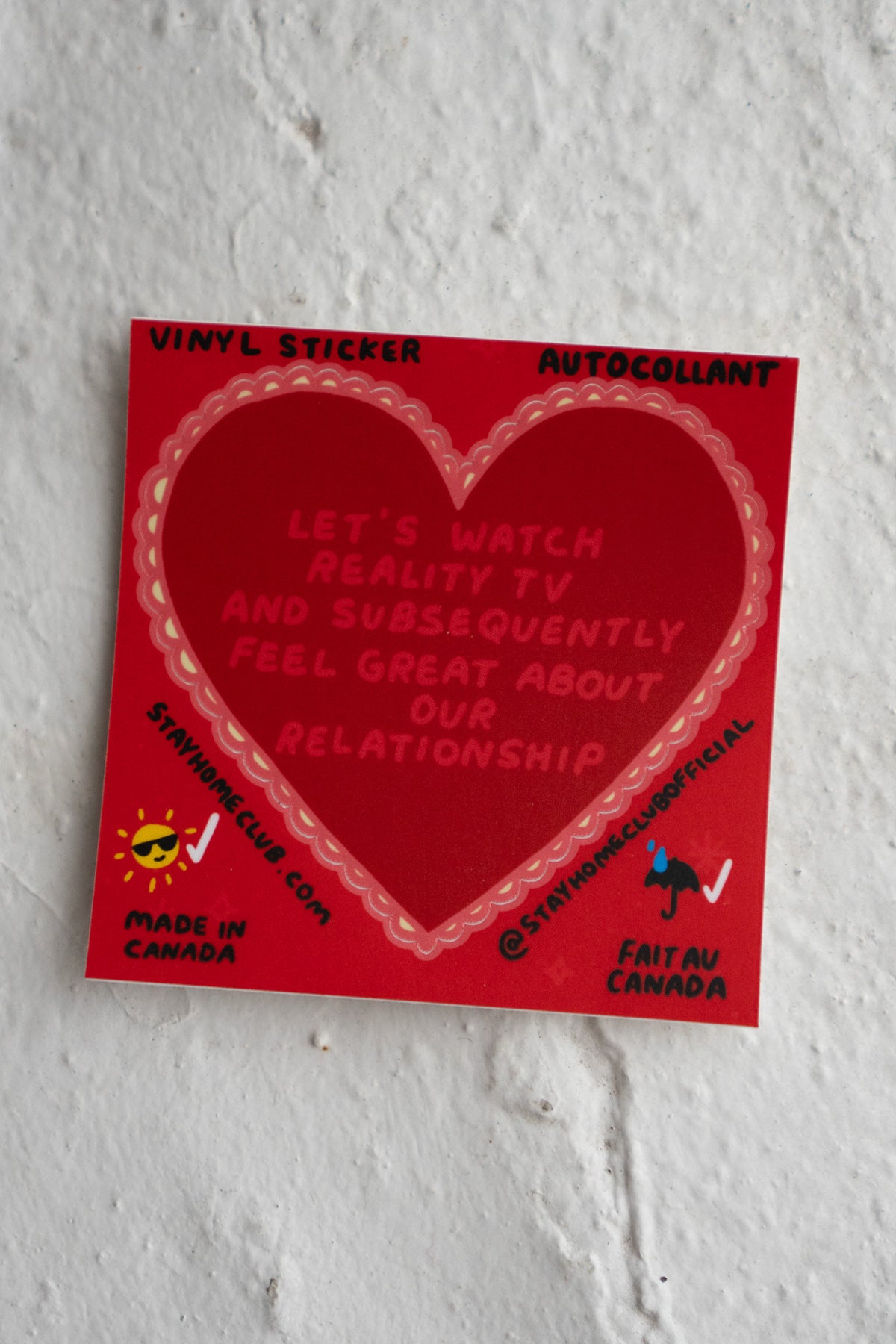 Reality TV Vinyl Sticker