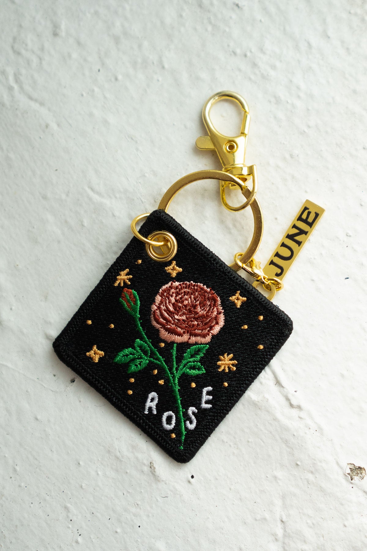 Rose - June Birth Flower Keychain