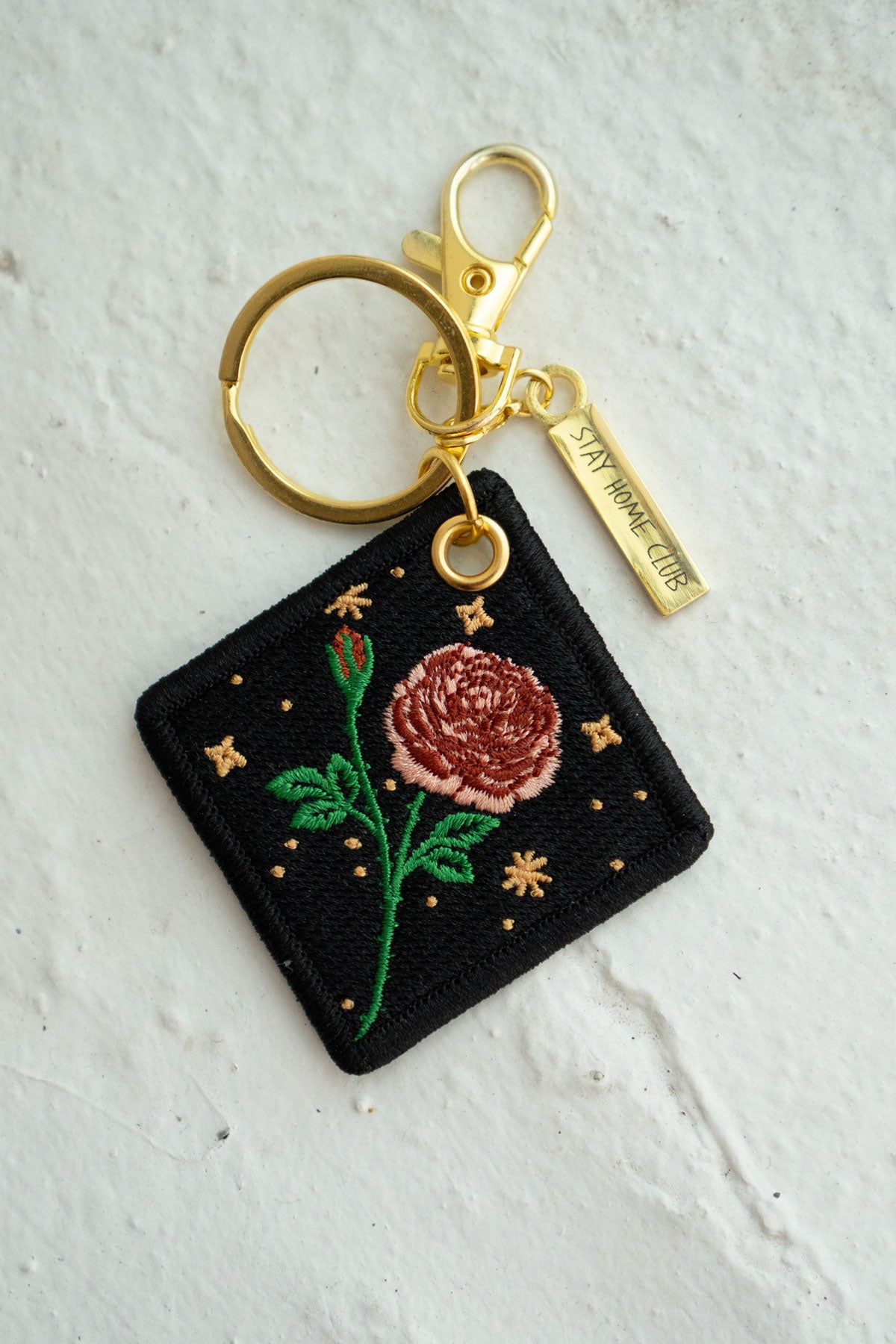 Rose - June Birth Flower Keychain