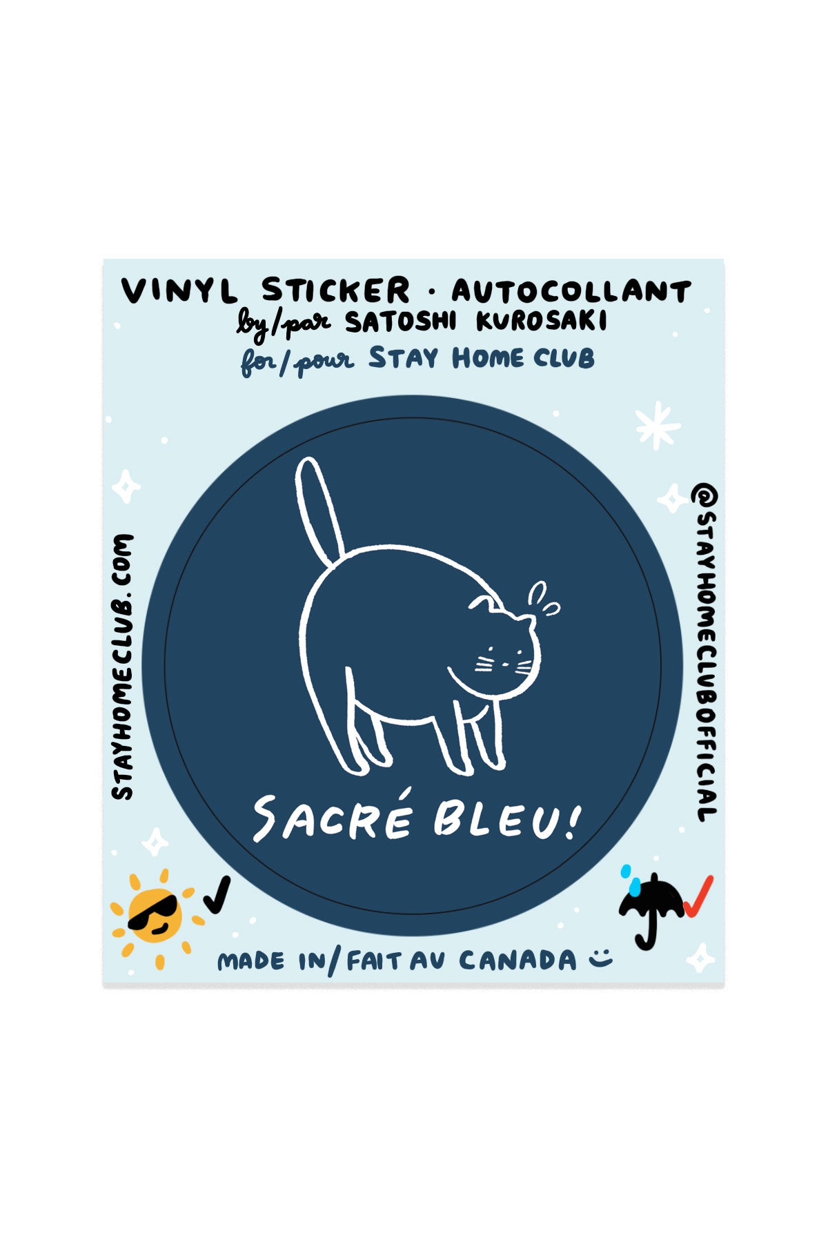 Sacré Bleu Vinyl Sticker