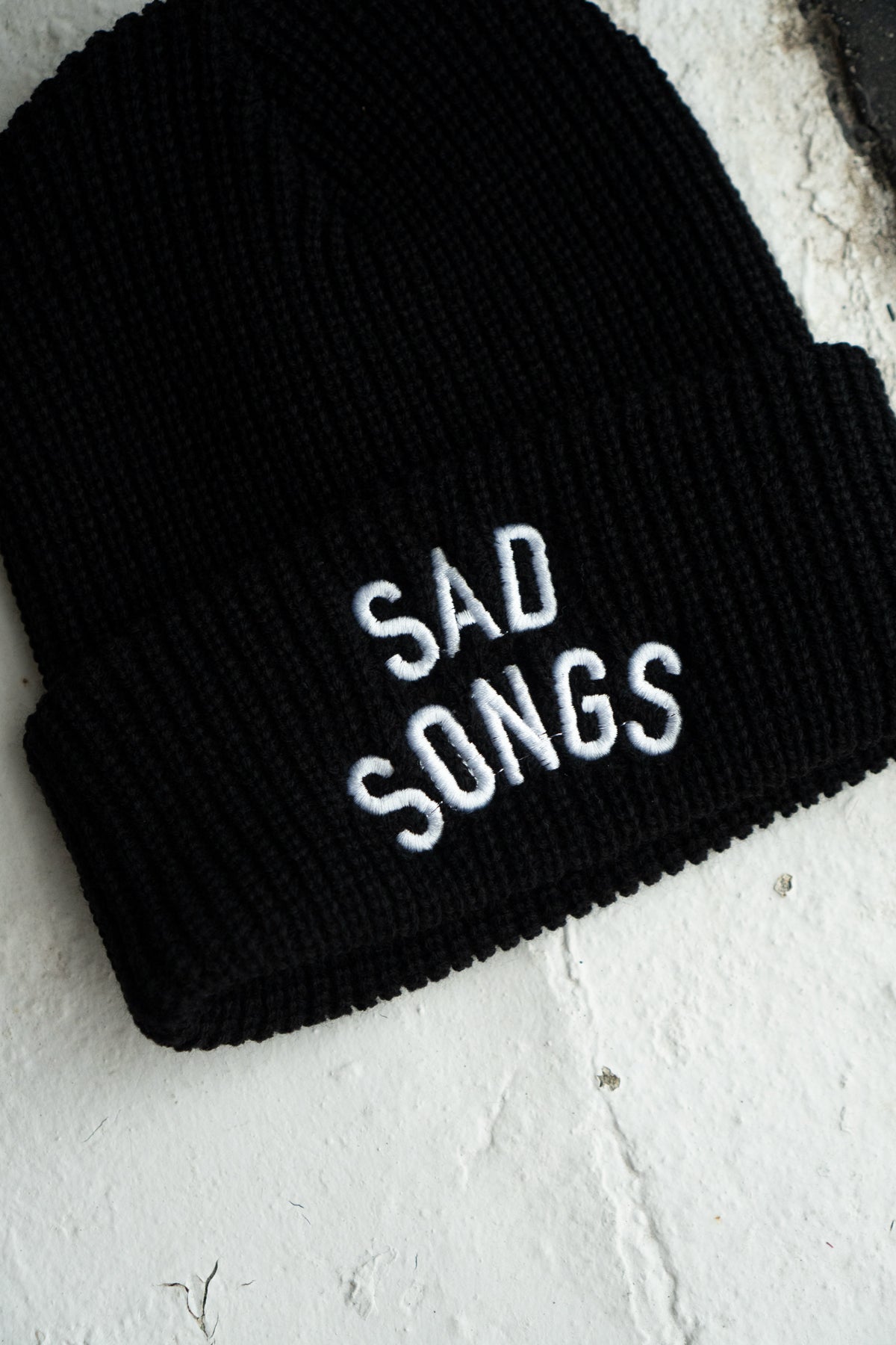 Tuque en tricot shaker 'Sad Songs' | Noir