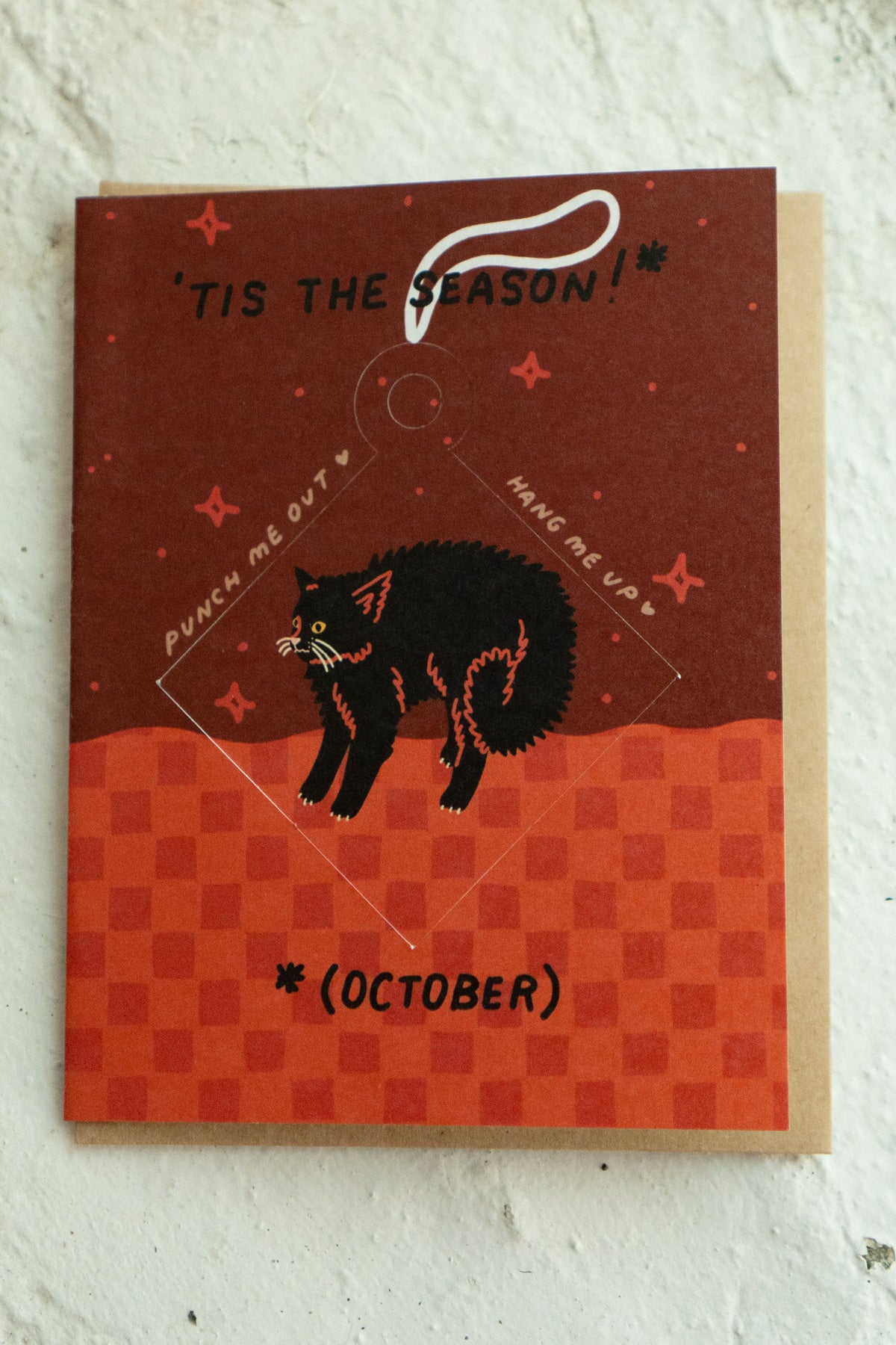 Scaredy Cat Season - Punch-Out Ornament Card