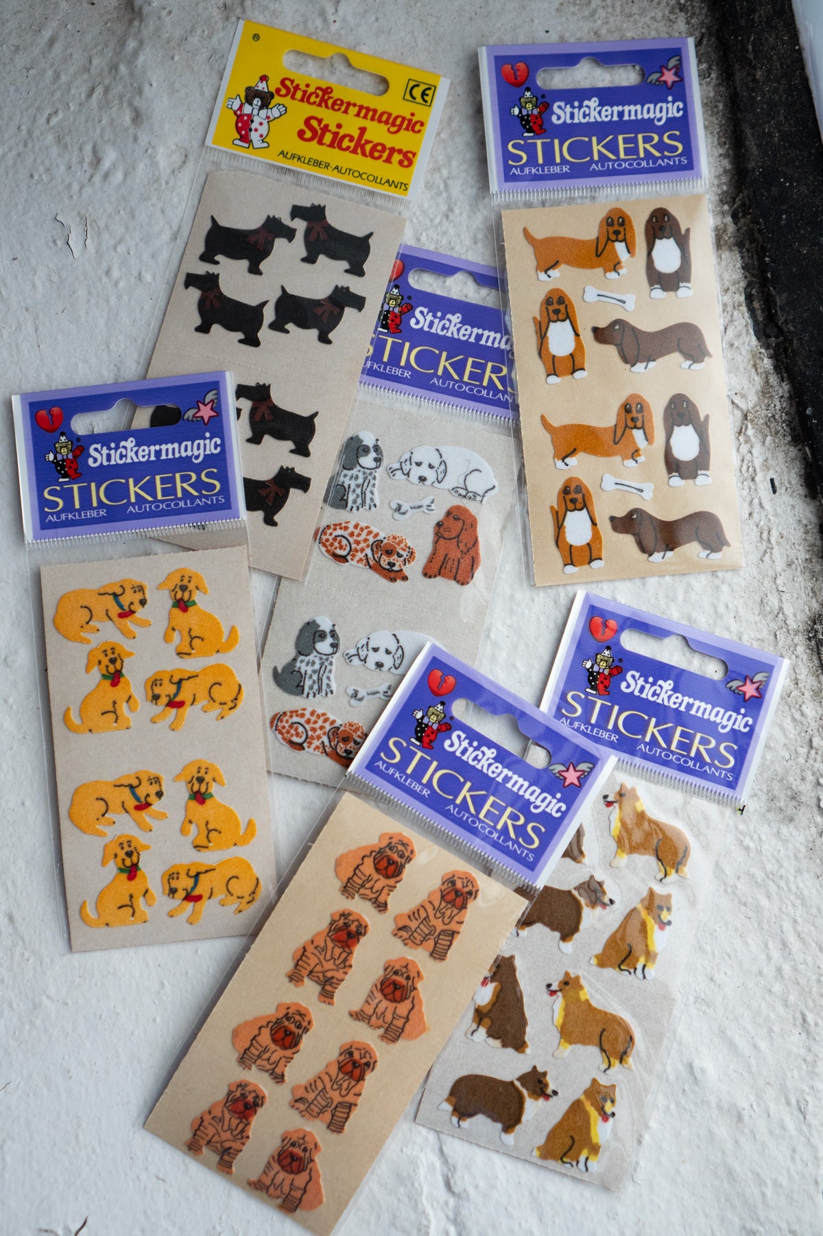 Vintage Sticker Strips - Dogs