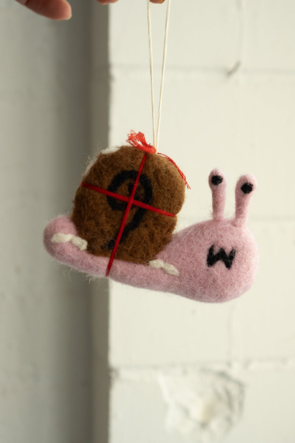 Slowly Snail - Felted Wool Ornament
