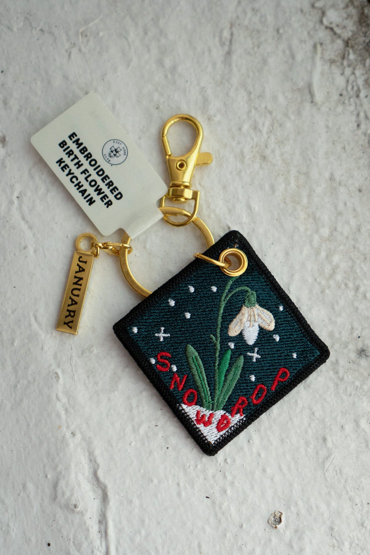 Snowdrop - January Birth Flower Keychain