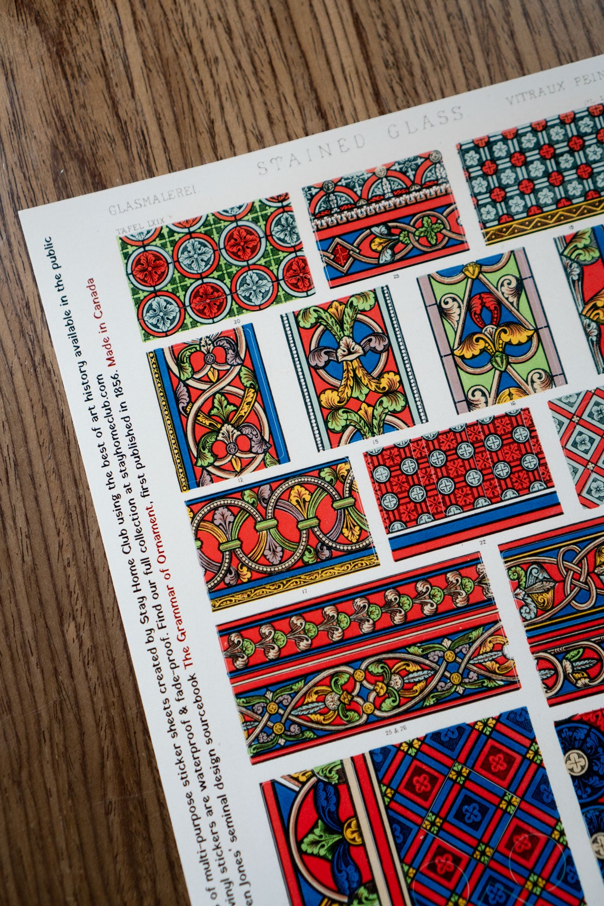 Stained Glass Ornament Mega Sticker Sheet