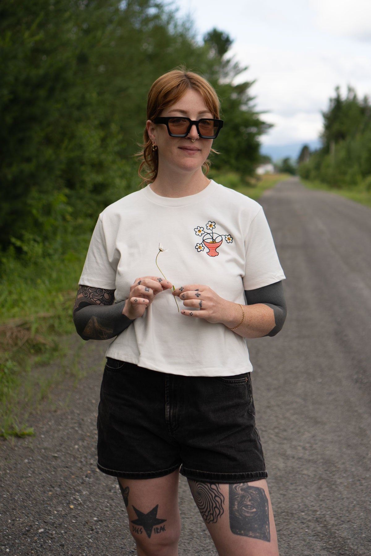 T-Shirt Carré NL 'STFU Vase'