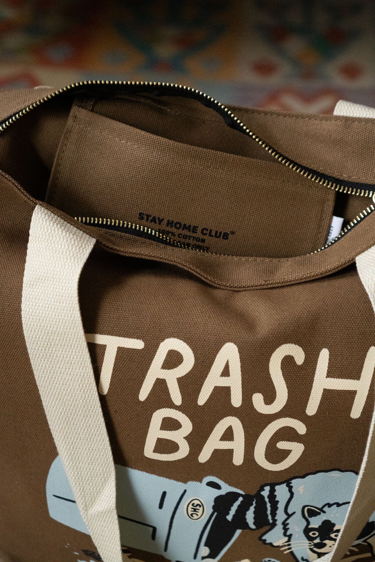 Trash Bag Big Zip Tote