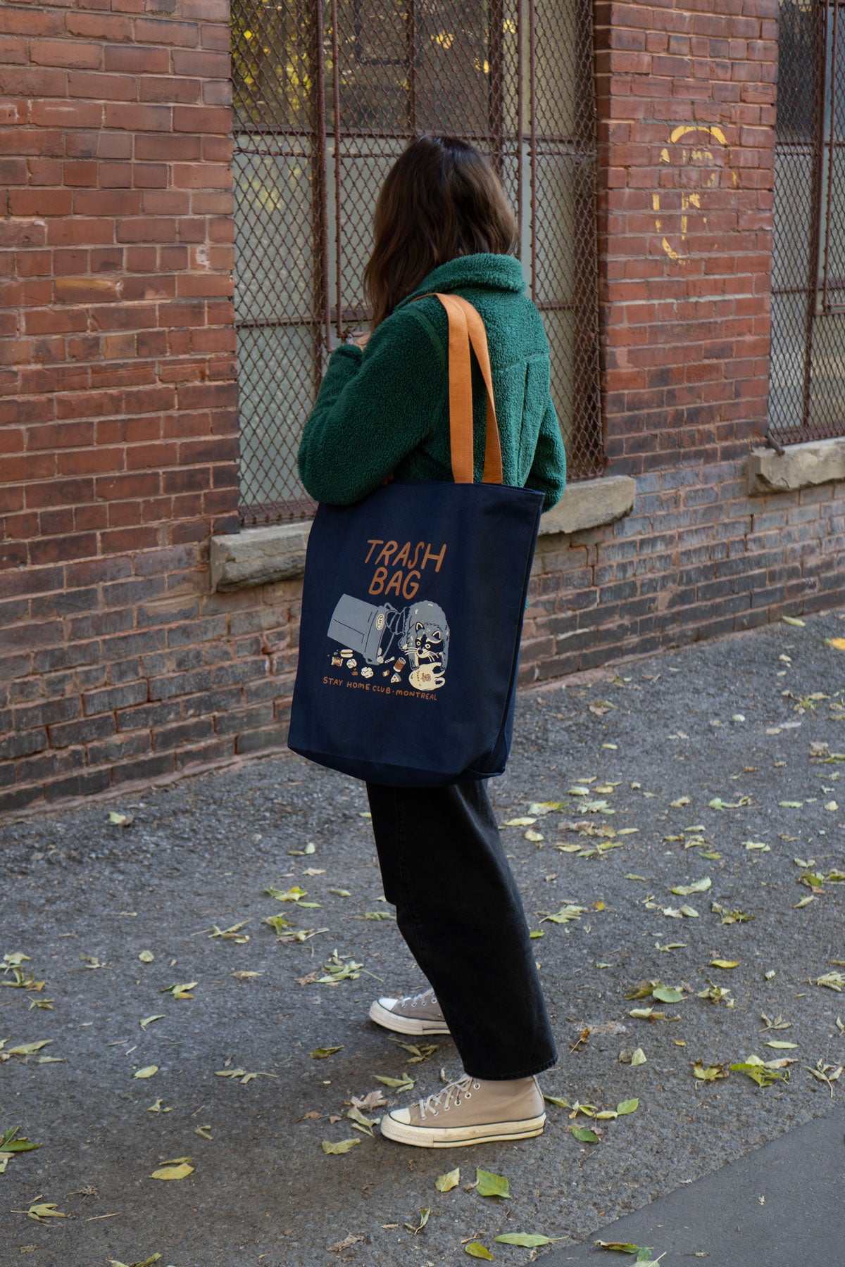 Trash Bag Big Zip Tote