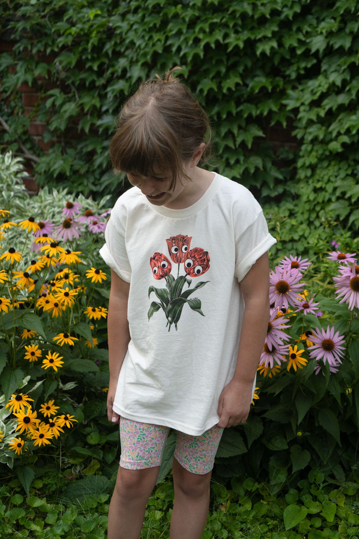 Googly Tulips Kids T-Shirt