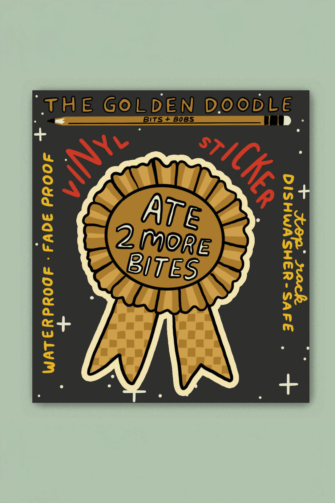 Ate 2 More Bites Vinyl Sticker