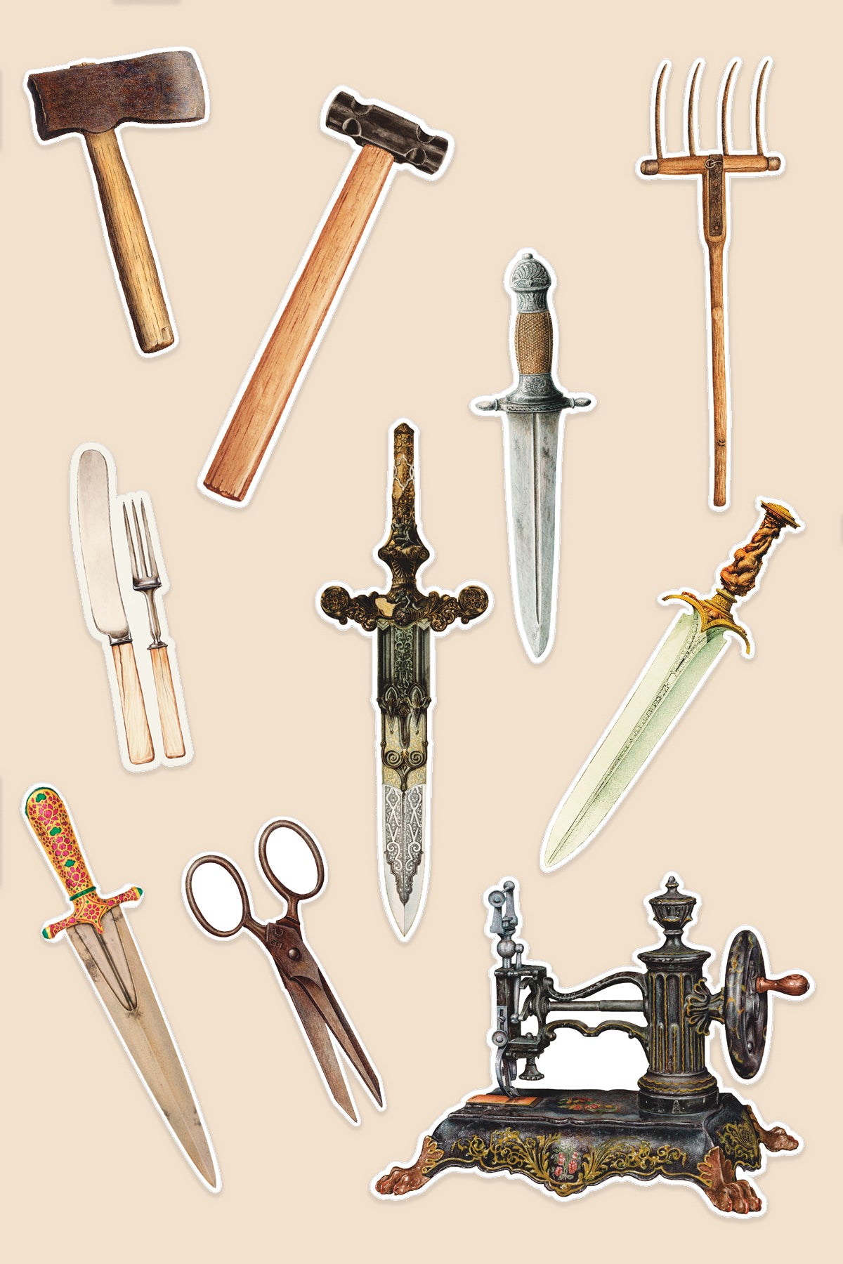Autocollants Bouche-Trou: Outils et Armes