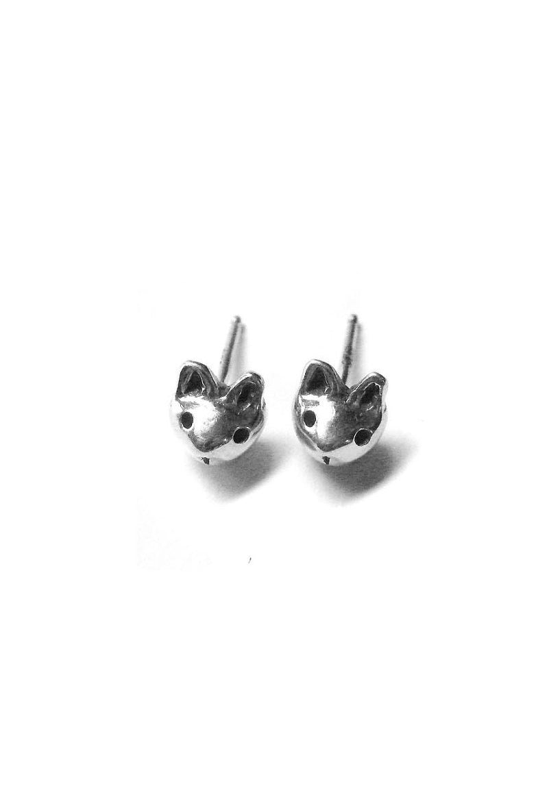 Cat Head Stud Earrings