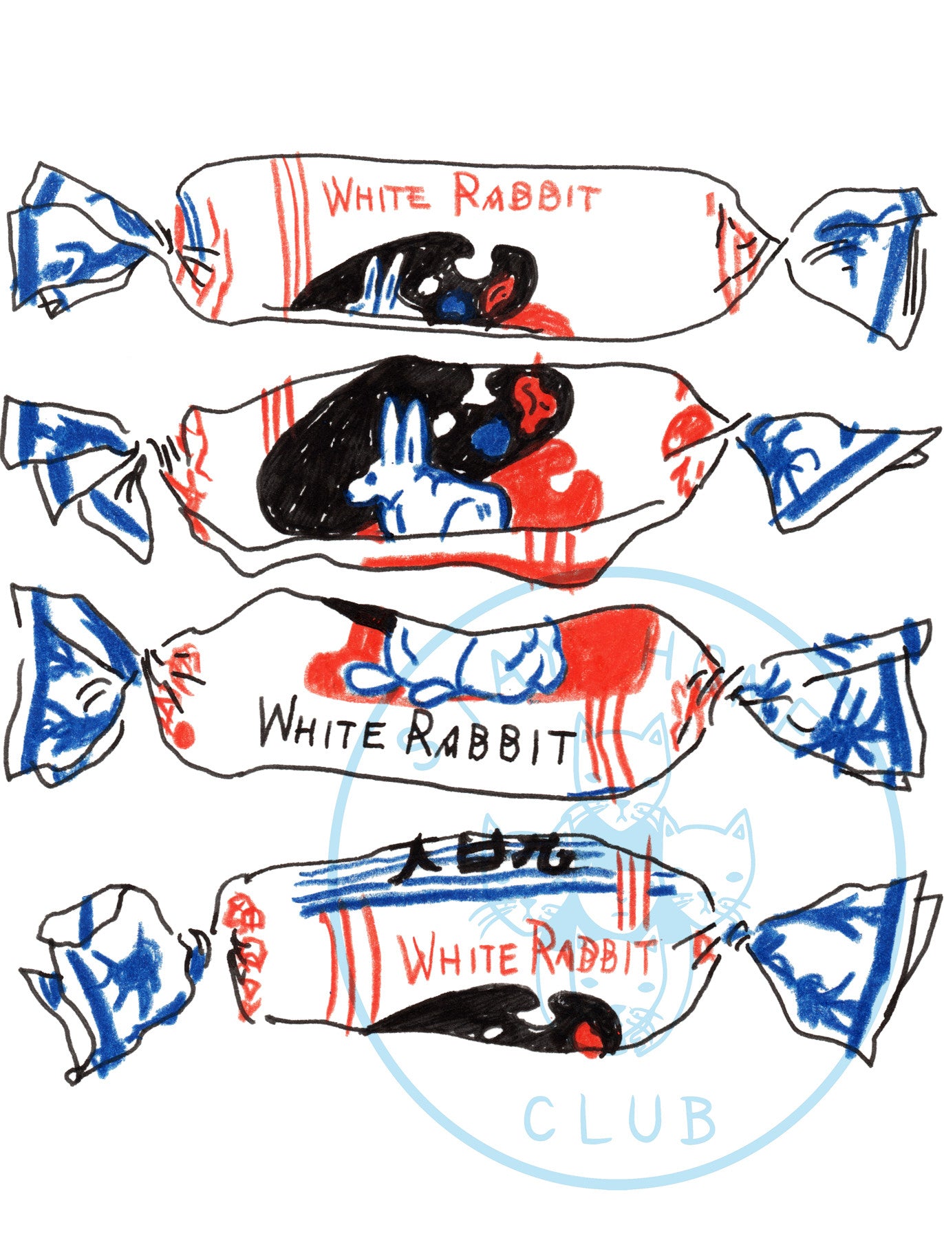 White Rabbit Print